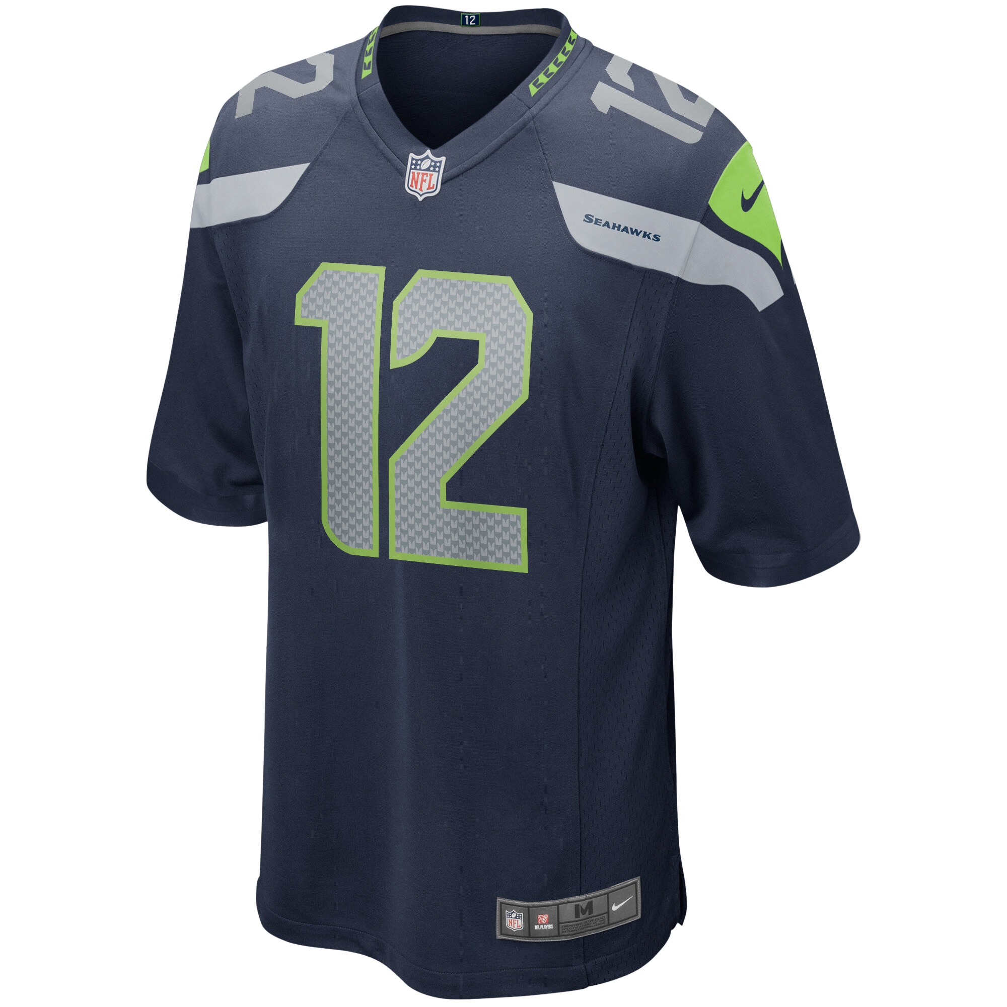 Seattle Seahawks 12s College Navy Team Game NFL Jersey Men's
