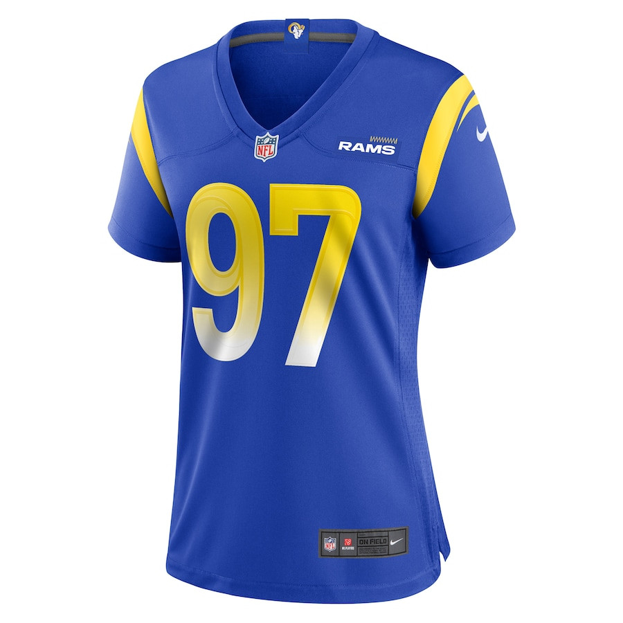 Michael Hoecht 97 Los Angeles Rams Game Royal NFL Jersey Women's