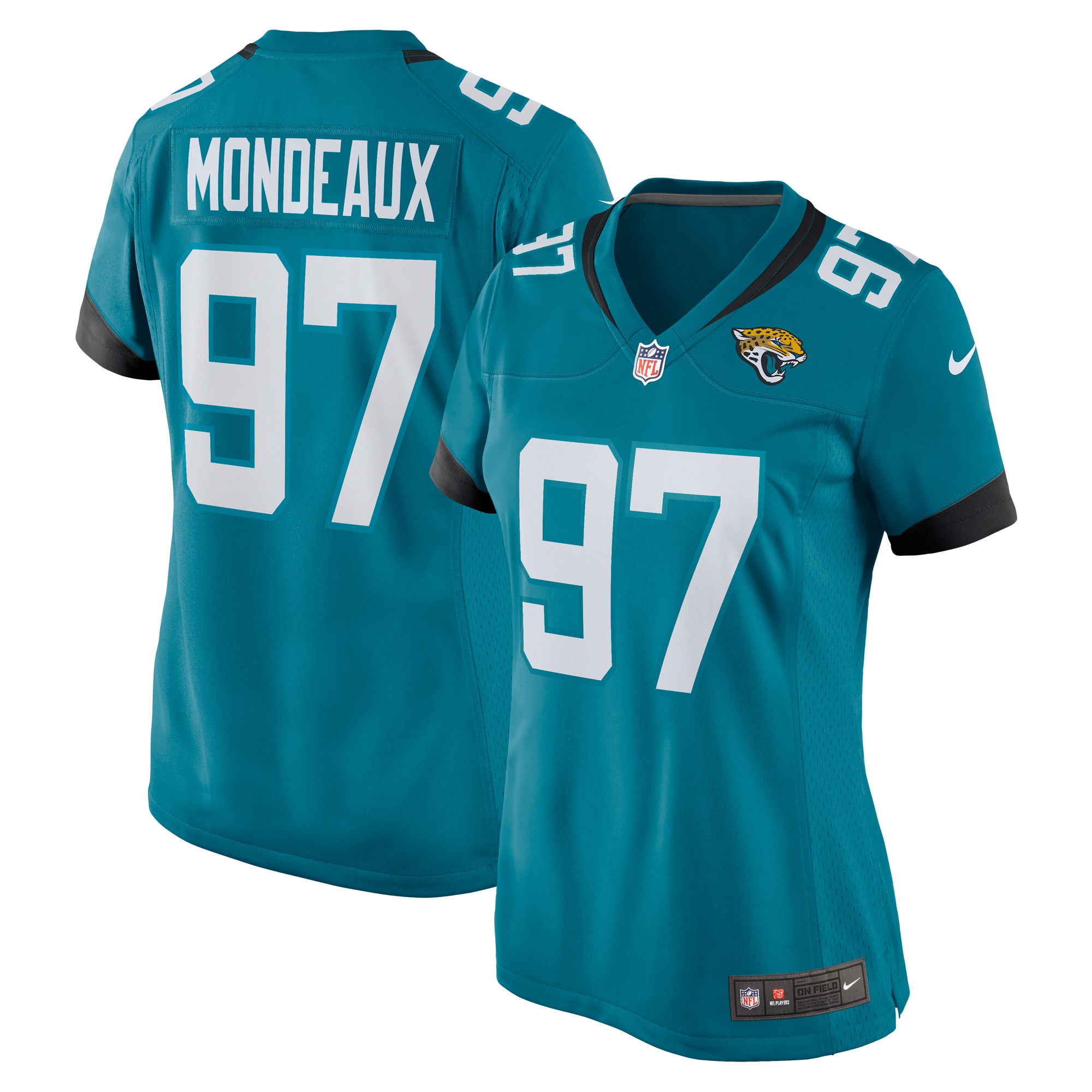 Jacksonville Jaguars Henry Mondeaux Teal Game NFL Jersey Women's