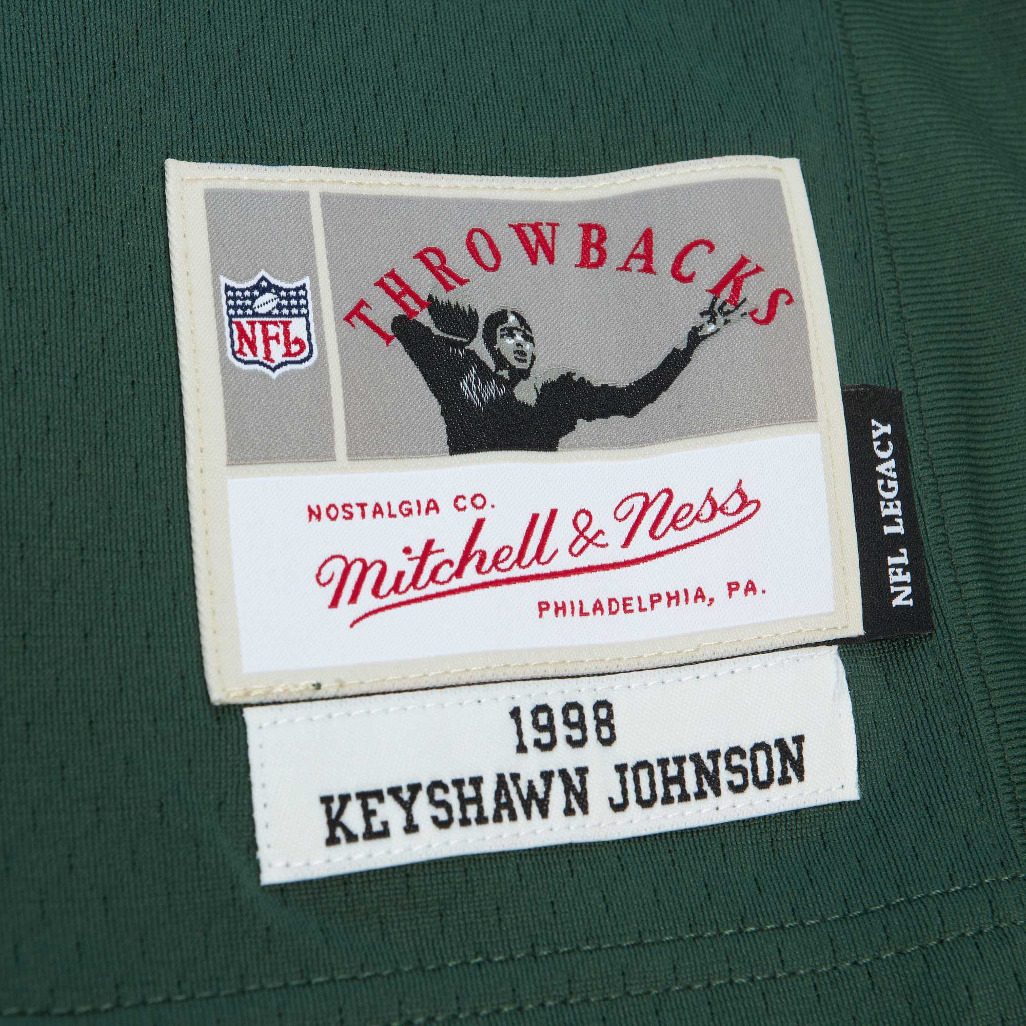 New York Jets Keyshawn Johnson Mitchell Ness Green Legacy NFL Jersey Men's