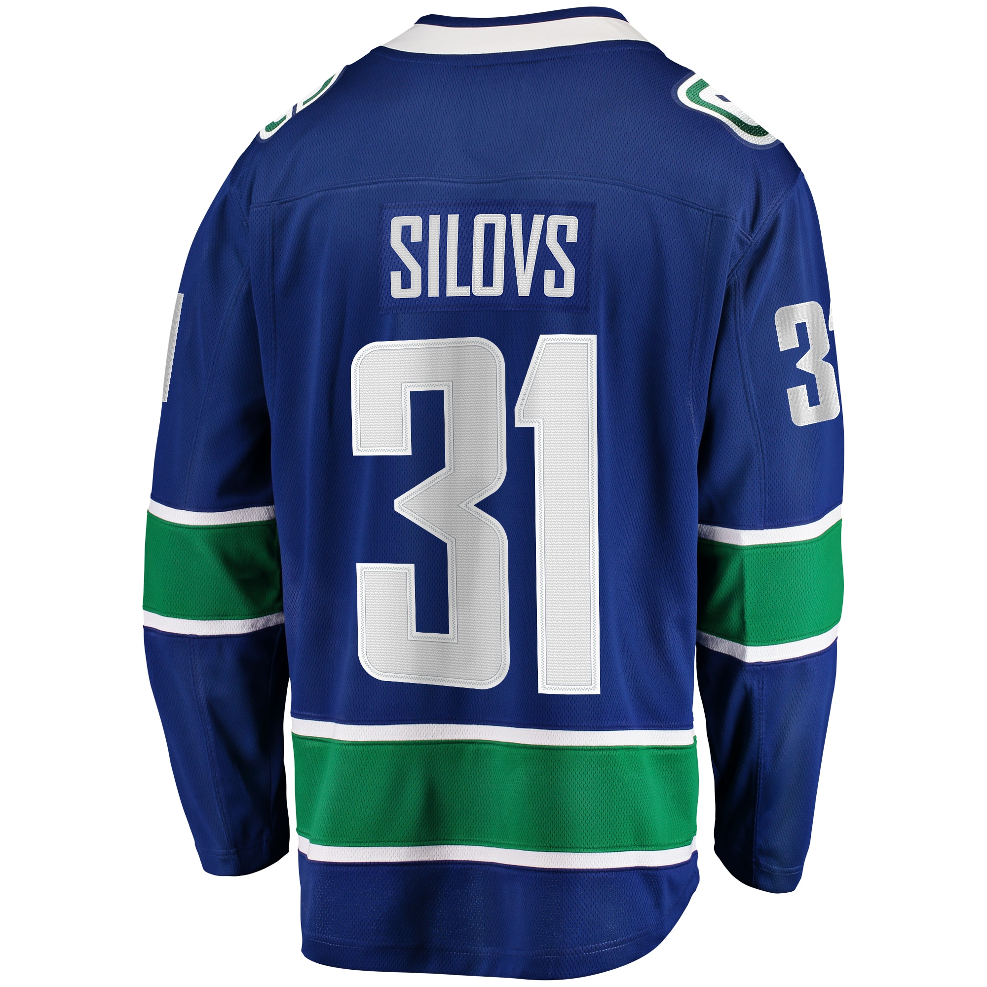 Vancouver Canucks Arturs Silovs Blue Home Premier Breakaway Player NHL Jersey Men's