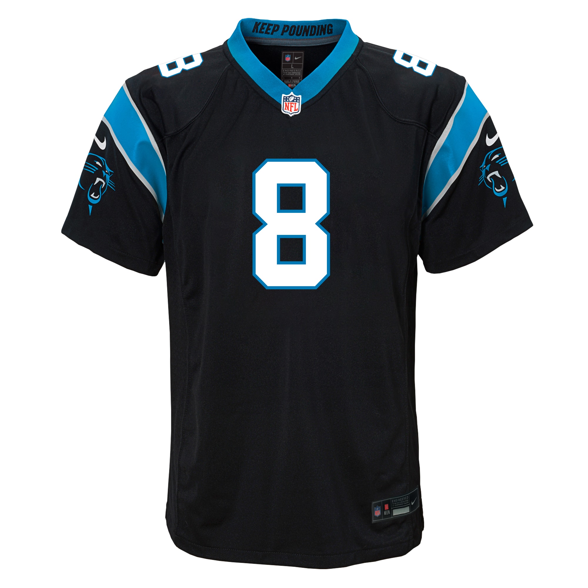 Carolina Panthers Jaycee Horn Black Game NFL Jersey Youth