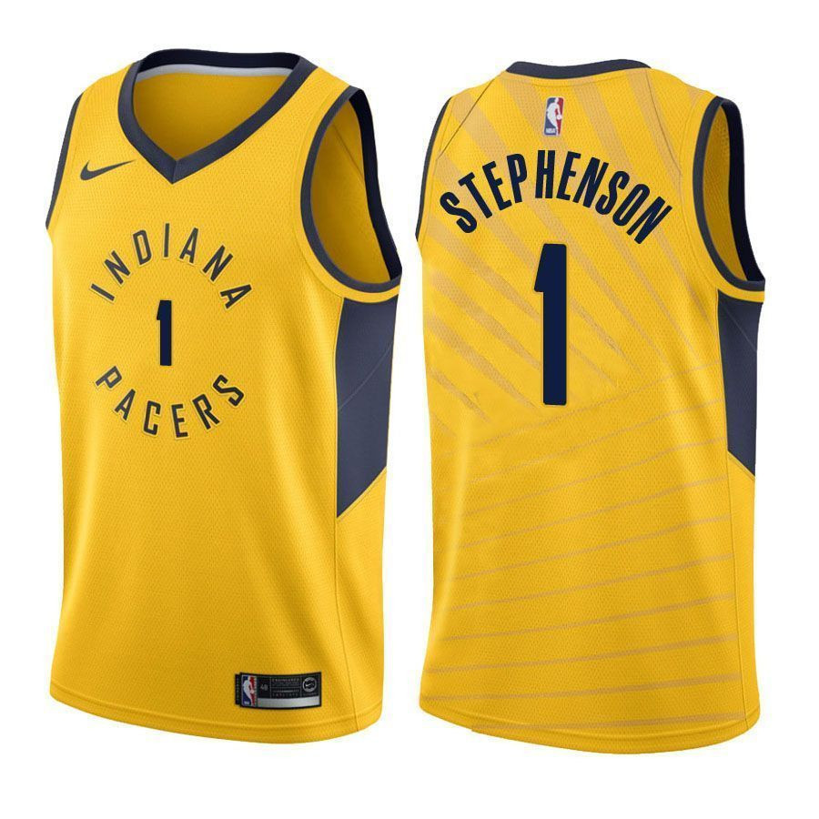 Indiana Pacers Lance Stephenson 1 Statet Gold NBA Jersey Men's