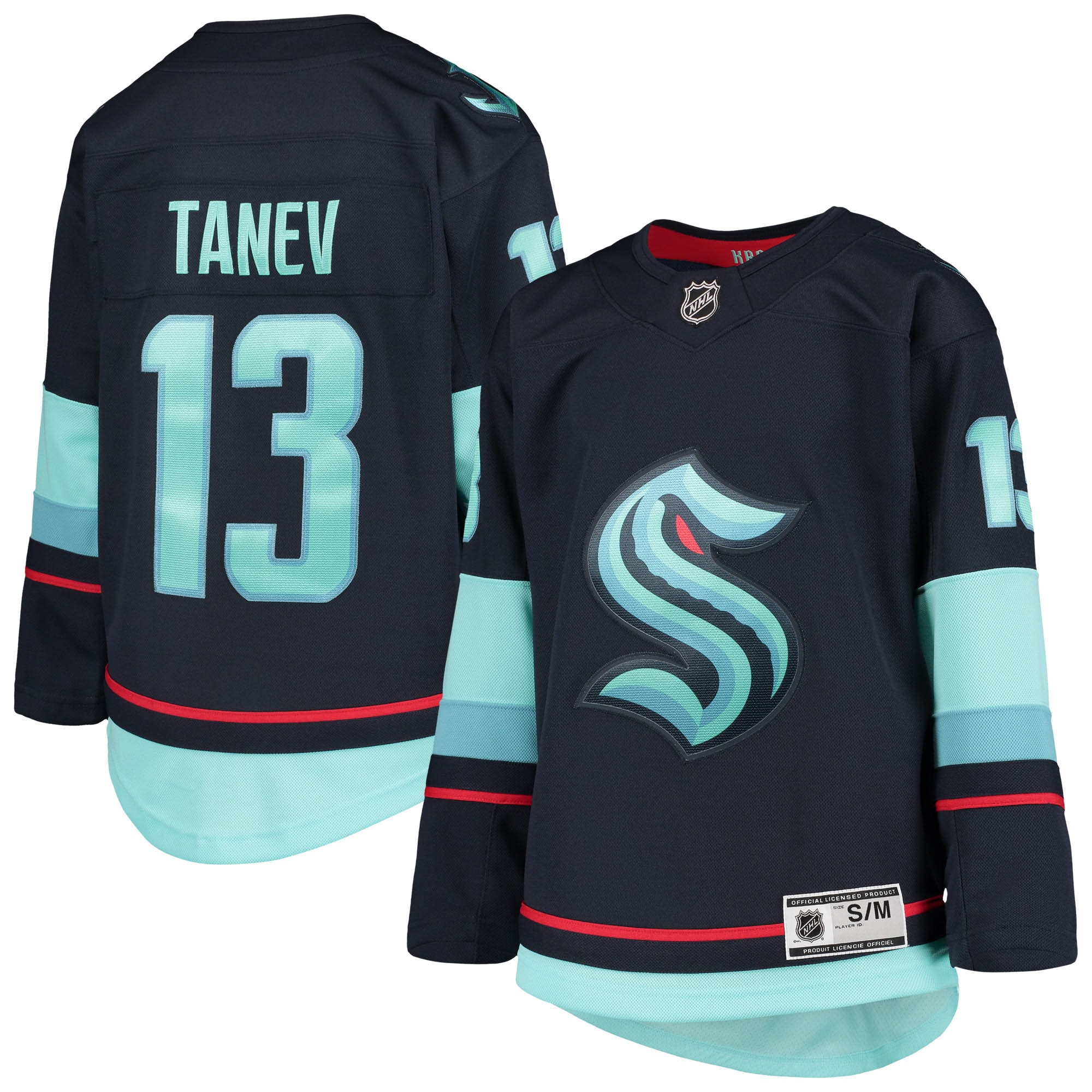 Seattle Kraken Brandon Tanev Deep Sea Blue Home Premier Player NHL Jersey Youth