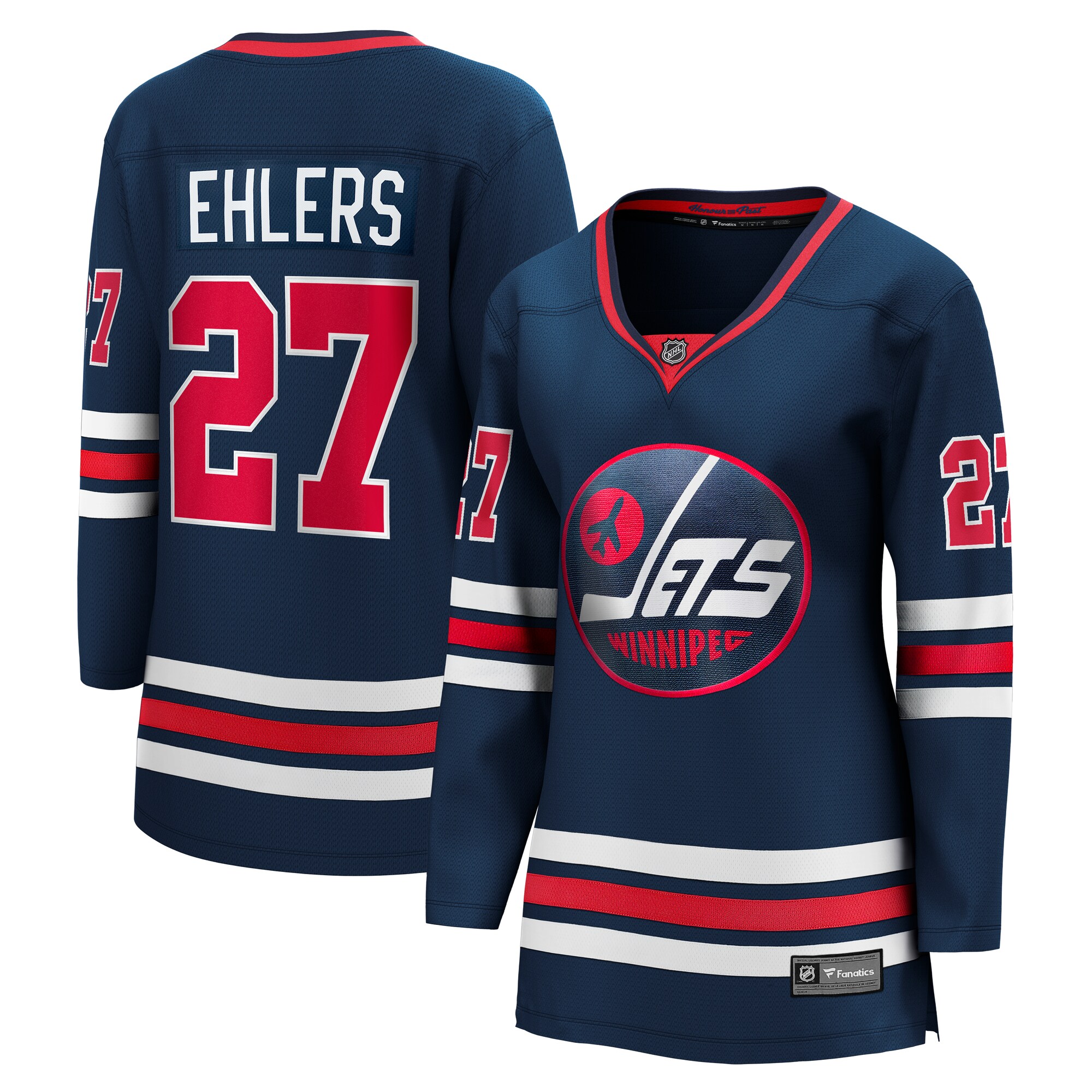 Winnipeg Jets Nikolaj Ehlers Navy Premier Breakaway Player NHL Jersey Women's