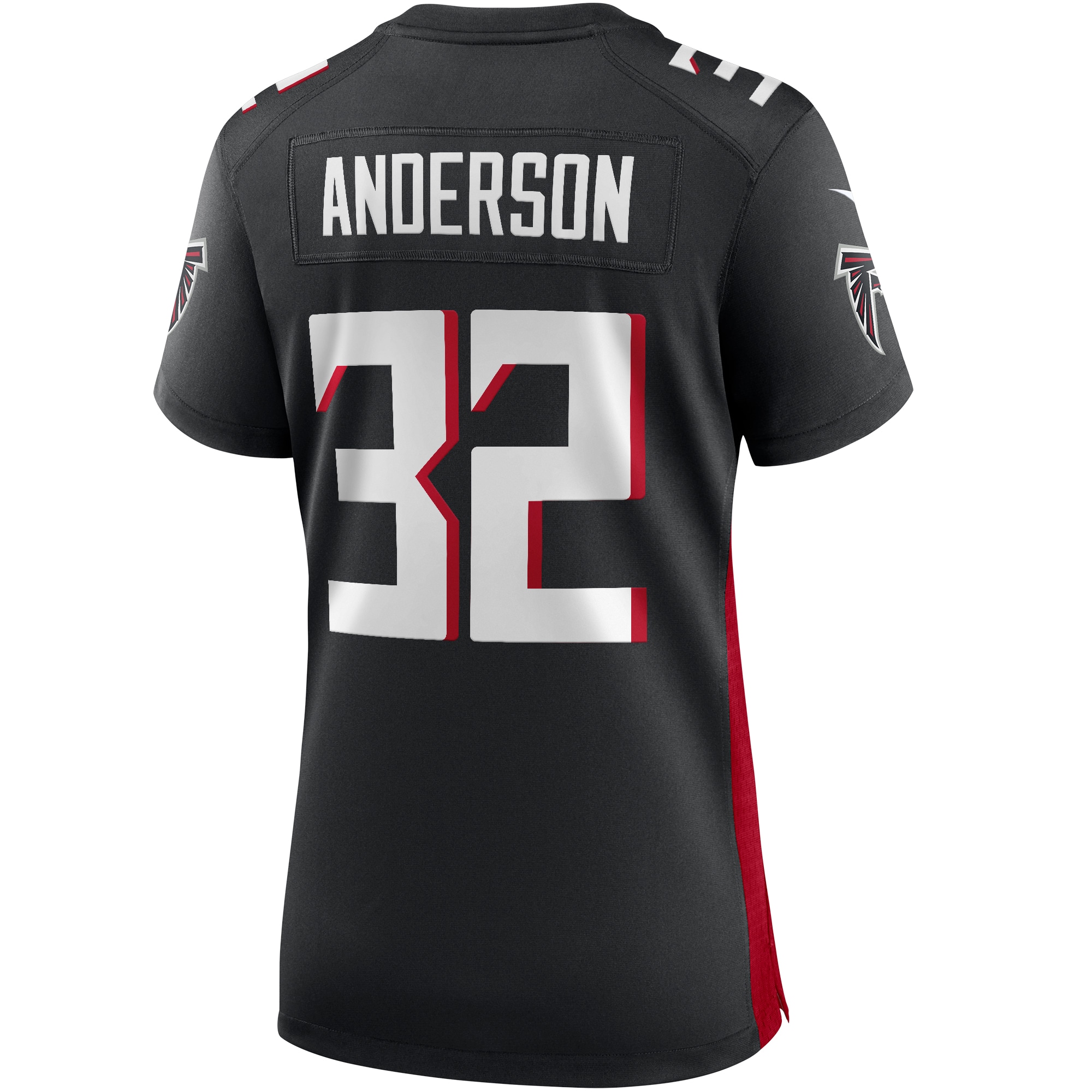 Atlanta Falcons Jamal Anderson Black Game Retired Player NFL Jersey Women's