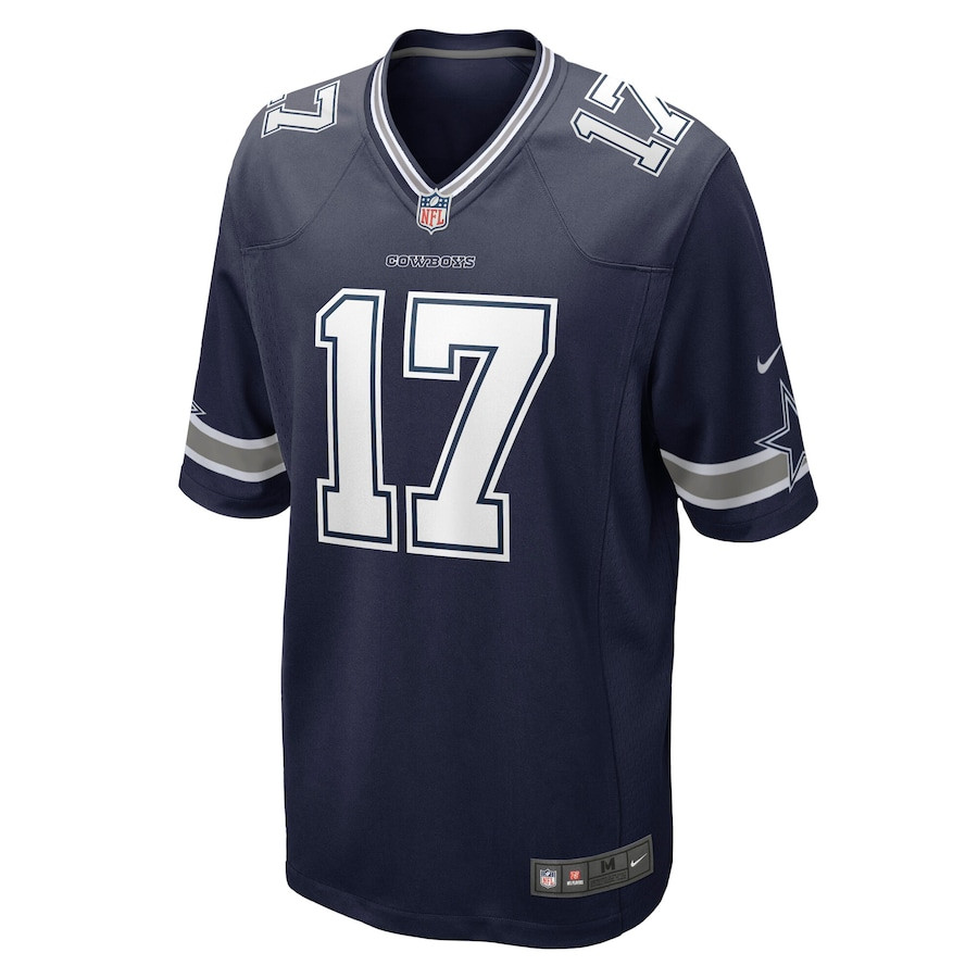 Brandon Aubrey 17 Dallas Cowboys Team Game Navy NFL Jersey Men's