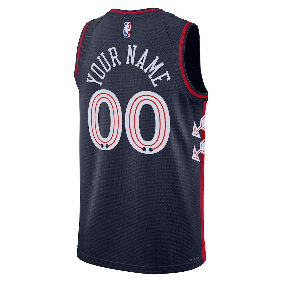Philadelphia 76ers 2023/24 City Edition Swingman Custom Navy NBA Jersey Men's