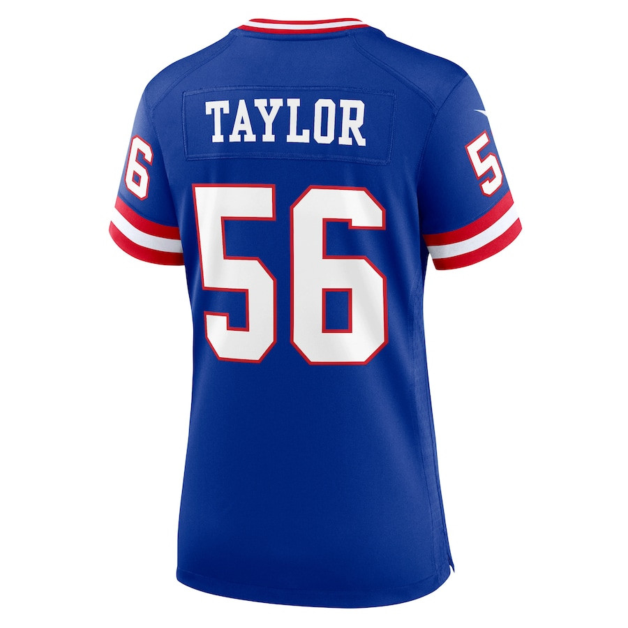 Lawrence Taylor 56 New York Giants Classic Retired Game Royal NFL Jersey Women's