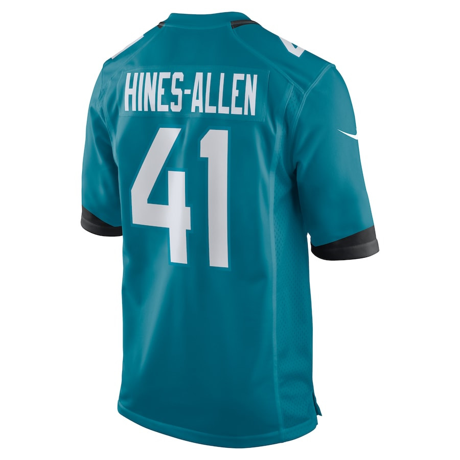 Josh Hines-Allen 41 Jacksonville Jaguars Player Game Teal NFL Jersey Men's