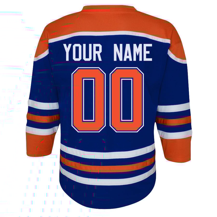 Edmonton Oilers 2024 STANLEY CUP Final Home Custom Royal NHL Jersey Youth