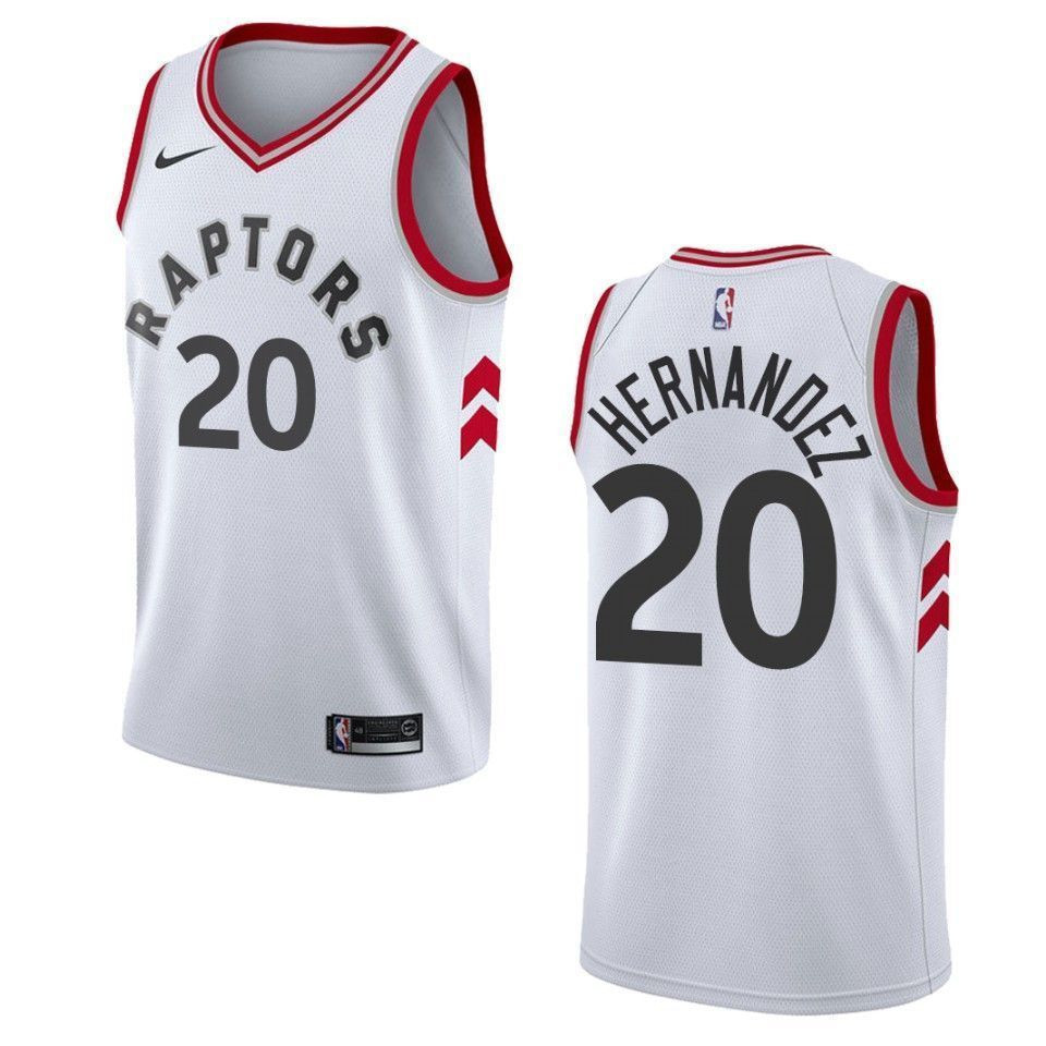 Toronto Raptors 20 Dewan Hernandez Association Swingman White NBA Jersey Men's