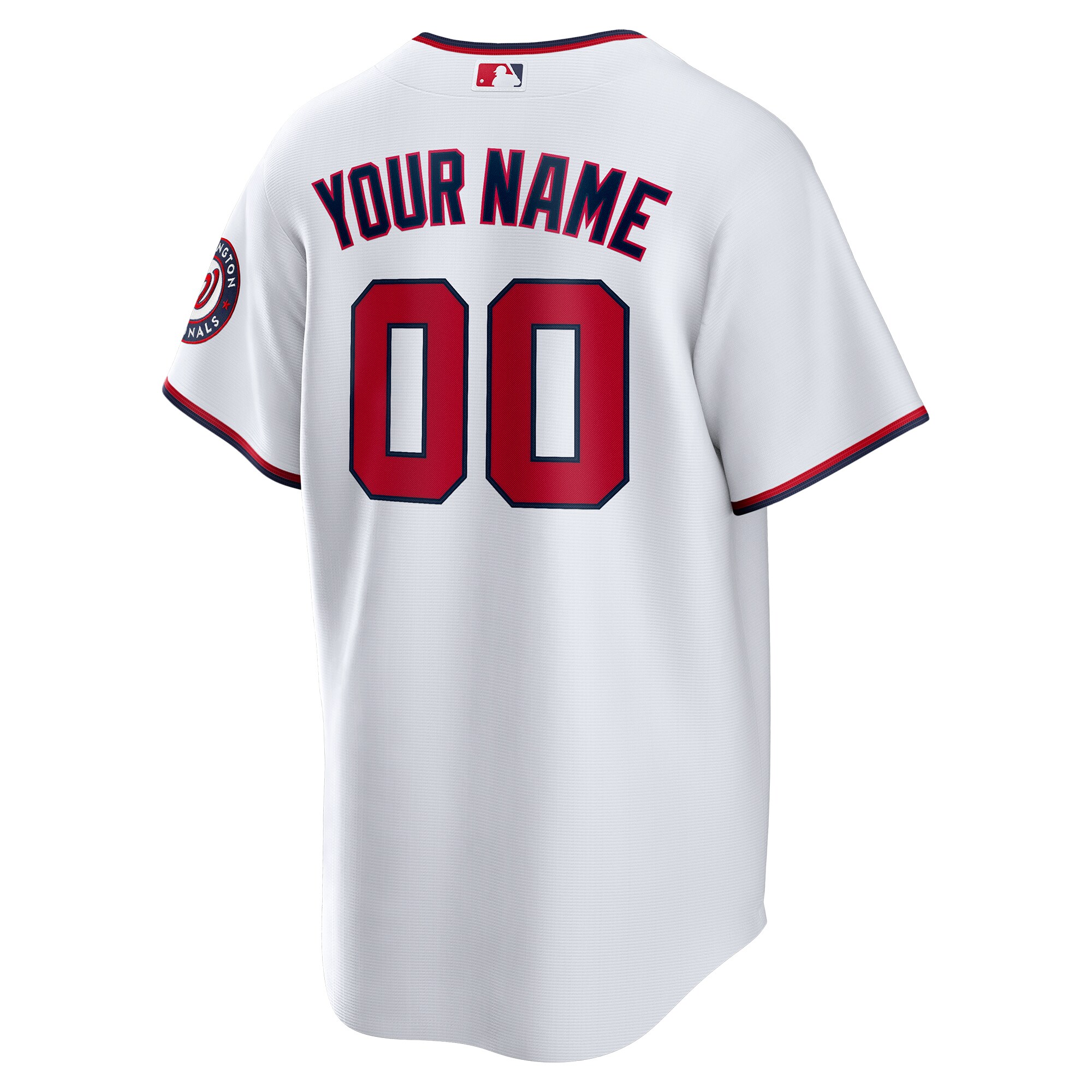 Washington Nationals White Custom MLB Jersey Men's