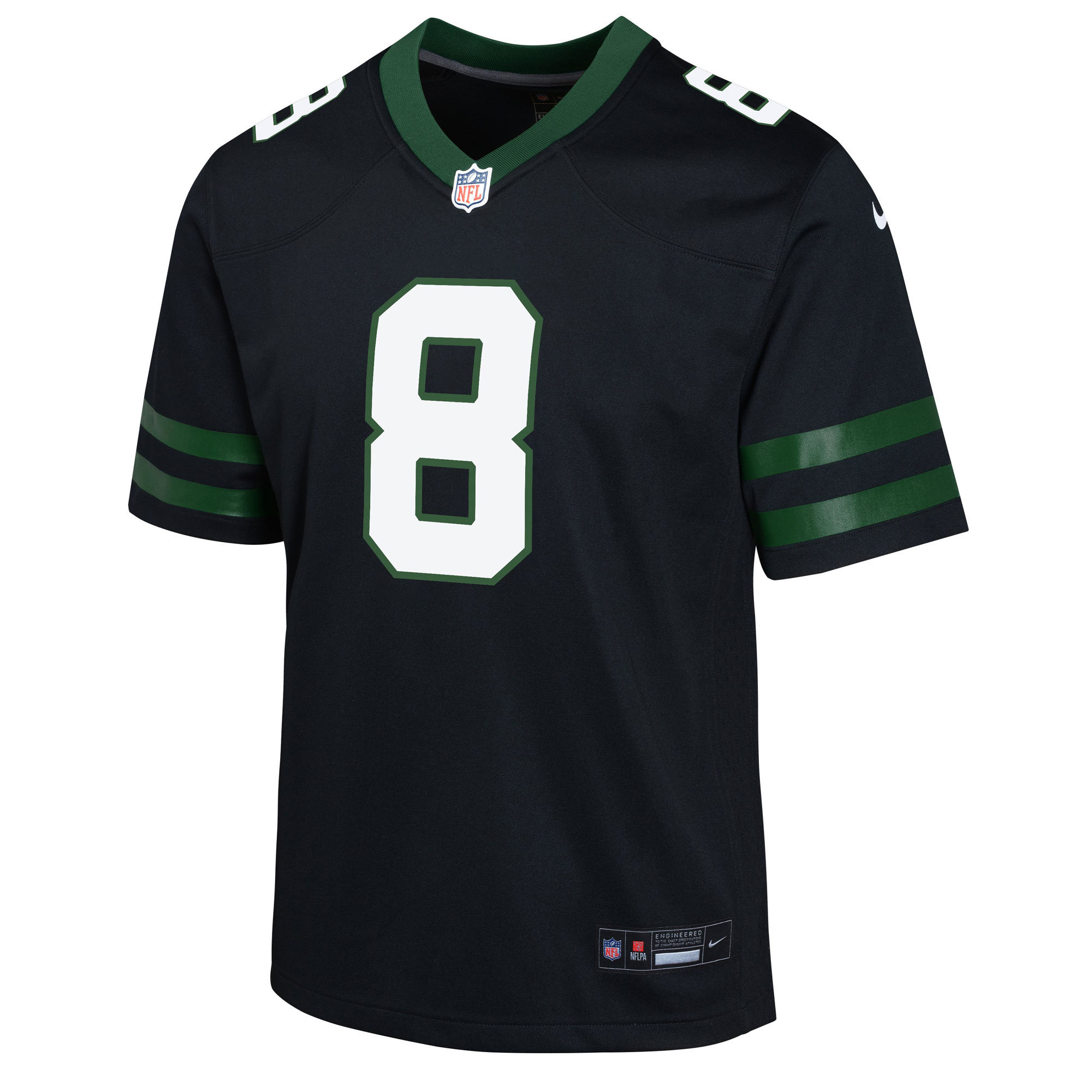 New York Jets Aaron Rodgers Legacy Black Alternate Game NFL Jersey Youth