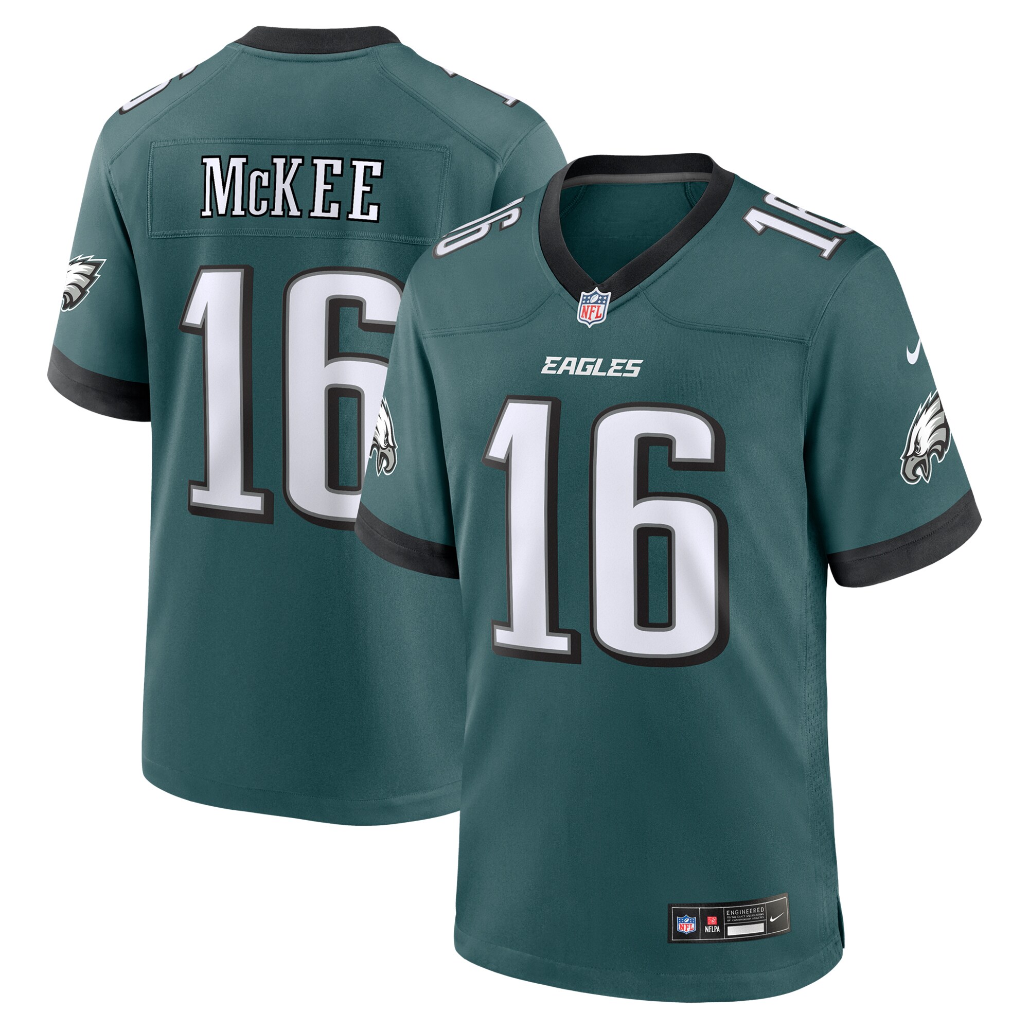 Philadelphia Eagles Tanner McKee Midnight Green Team Game NFL Jersey Men's