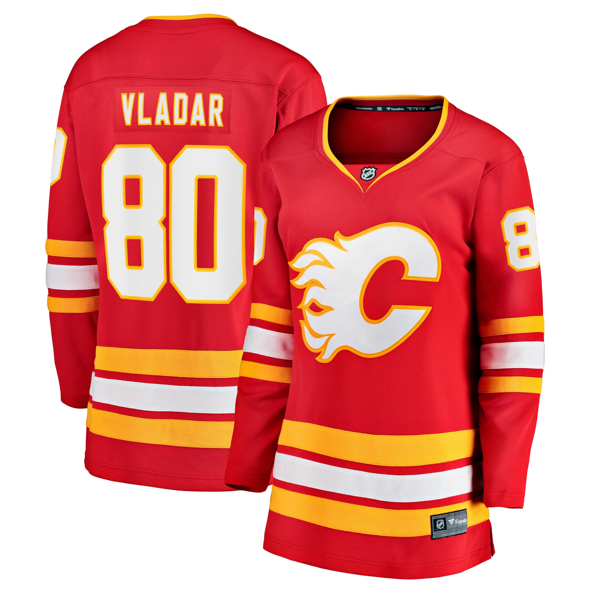 Calgary Flames Daniel Vladar Red Home Breakaway Player NHL Jersey Women's