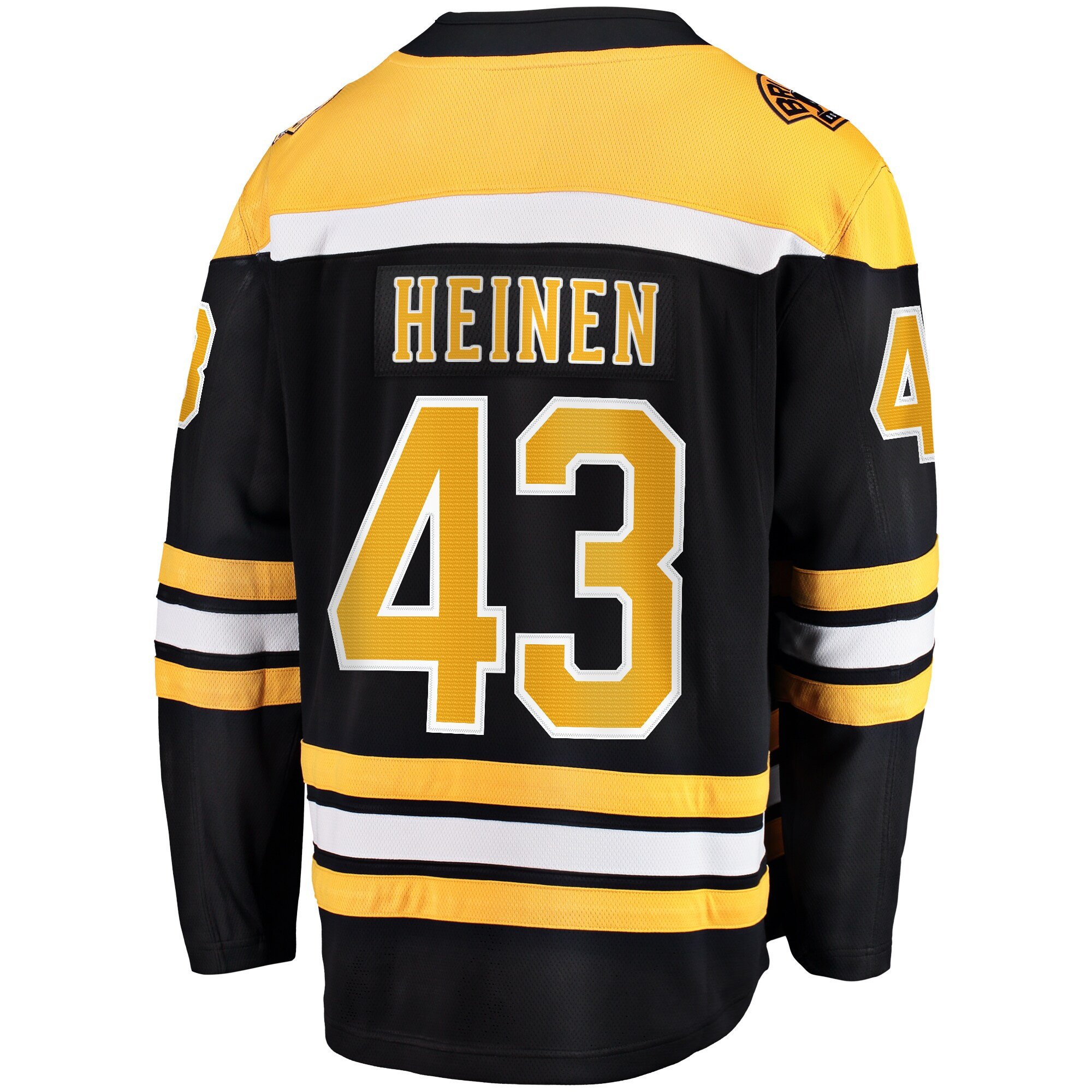 Danton Heinen 43 Boston Bruins Home Breakaway Black NHL Jersey Men's