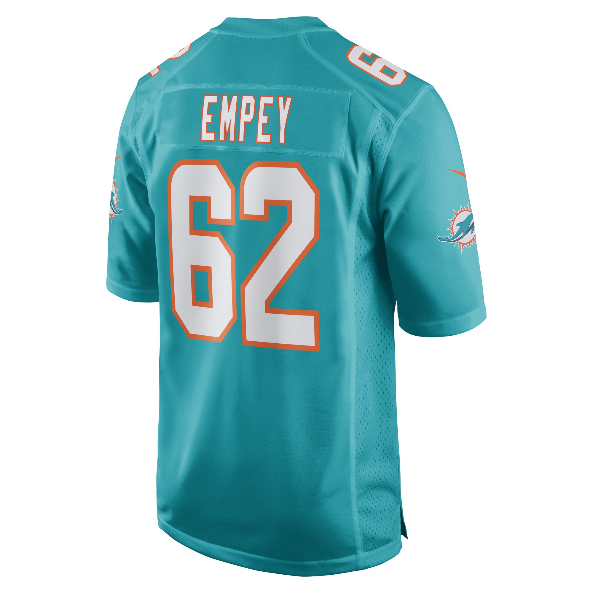 Miami Dolphins James Empey Aqua Game Player NFL Jersey Men's
