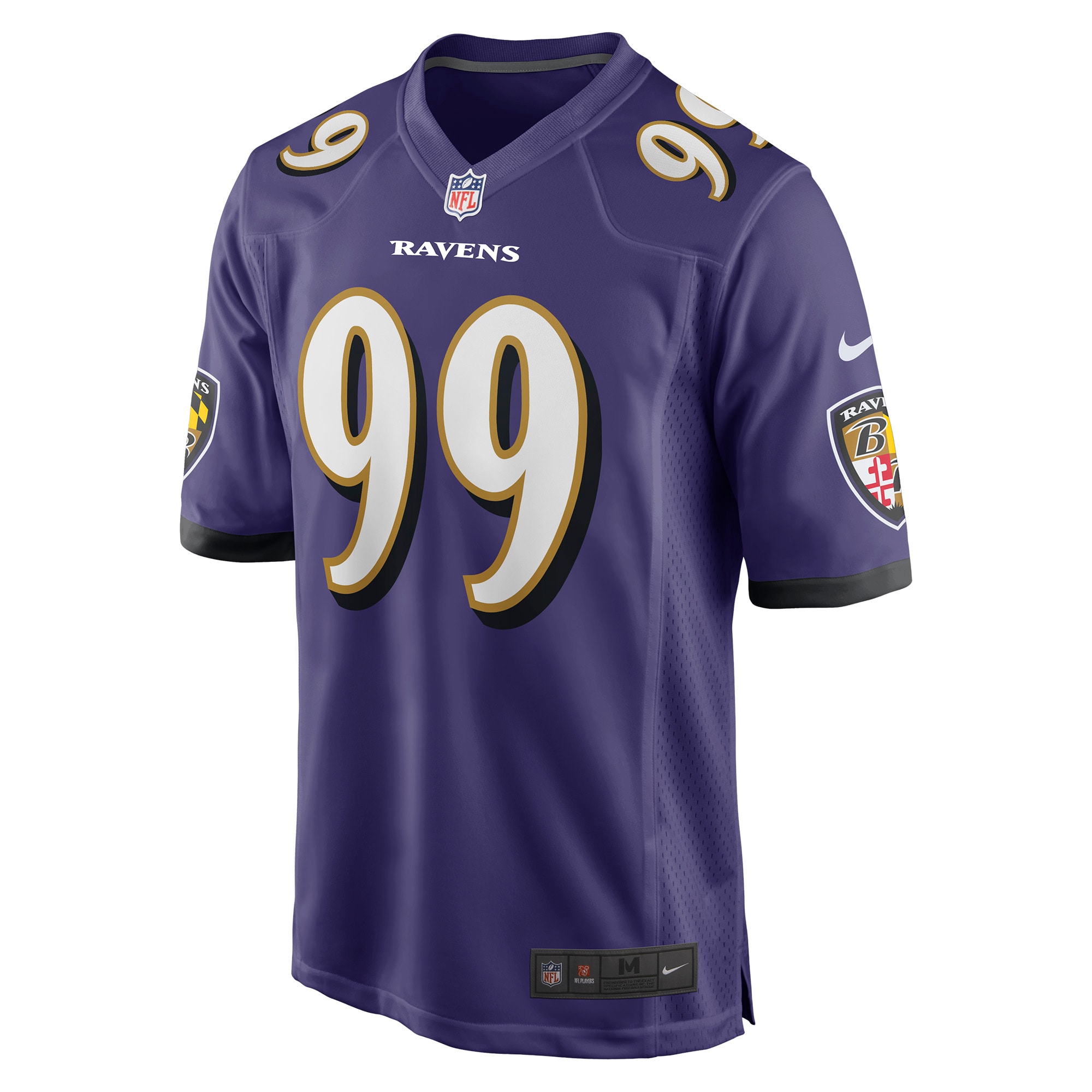 Baltimore Ravens Odafe Oweh Purple Game Player NFL Jersey Men's