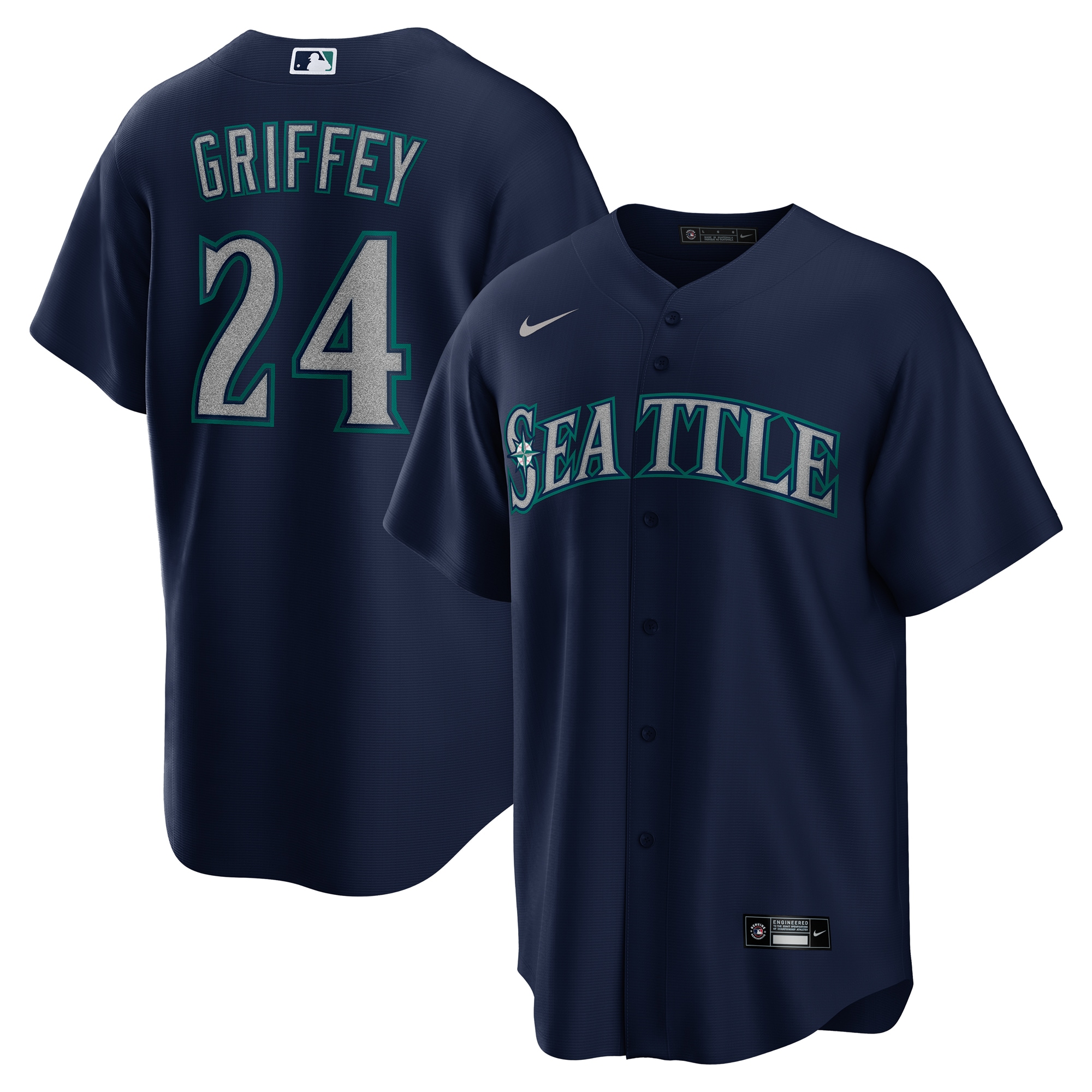 Seattle Mariners Ken Griffey Jr. Navy Alternate Player MLB Jersey Men's