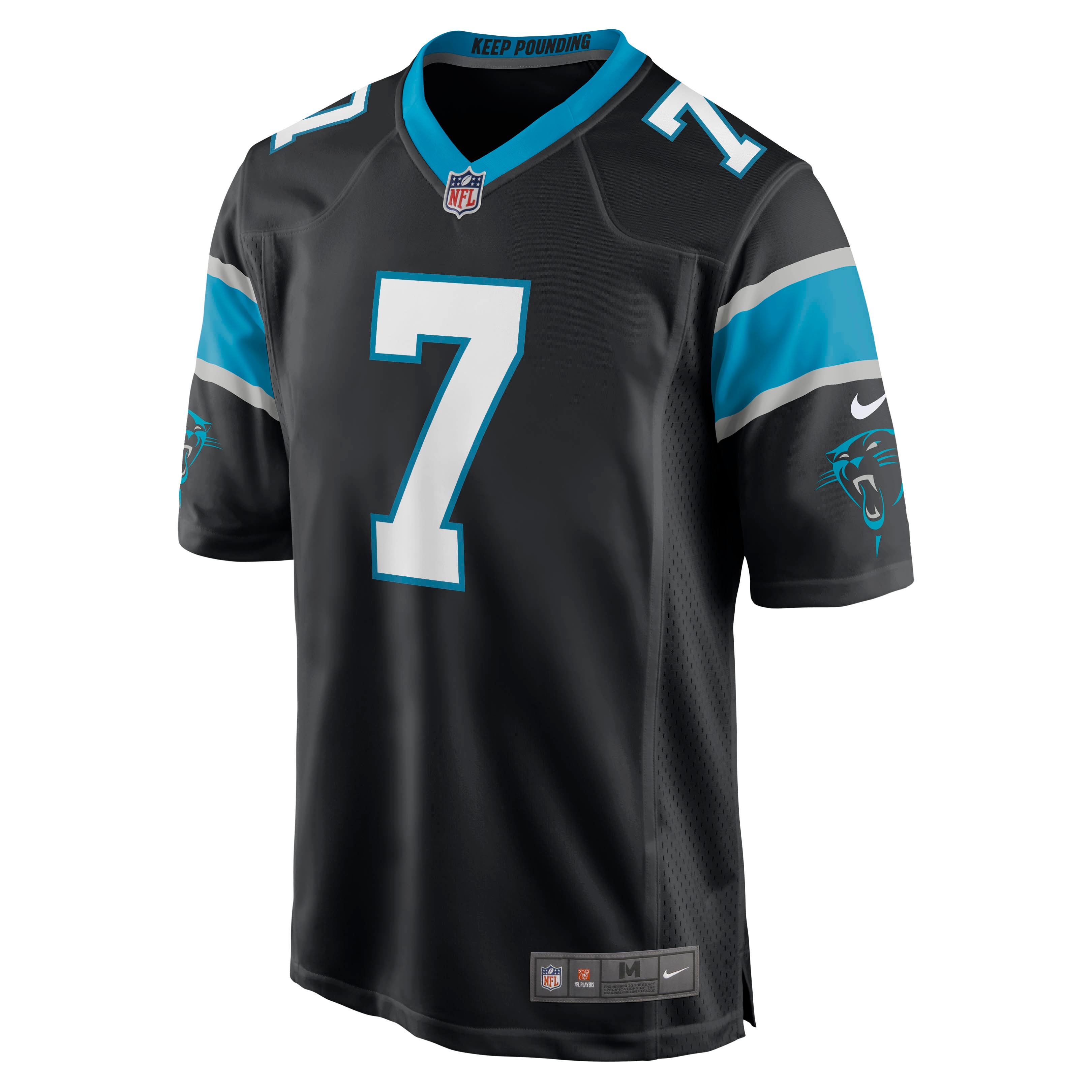 Carolina Panthers Steve Beuerlein Black Retired Player NFL Jersey Men's