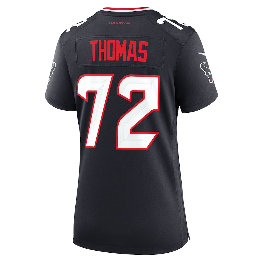 Jaylon Thomas 72 Houston Texans Team Game Navy NFL Jersey Women's