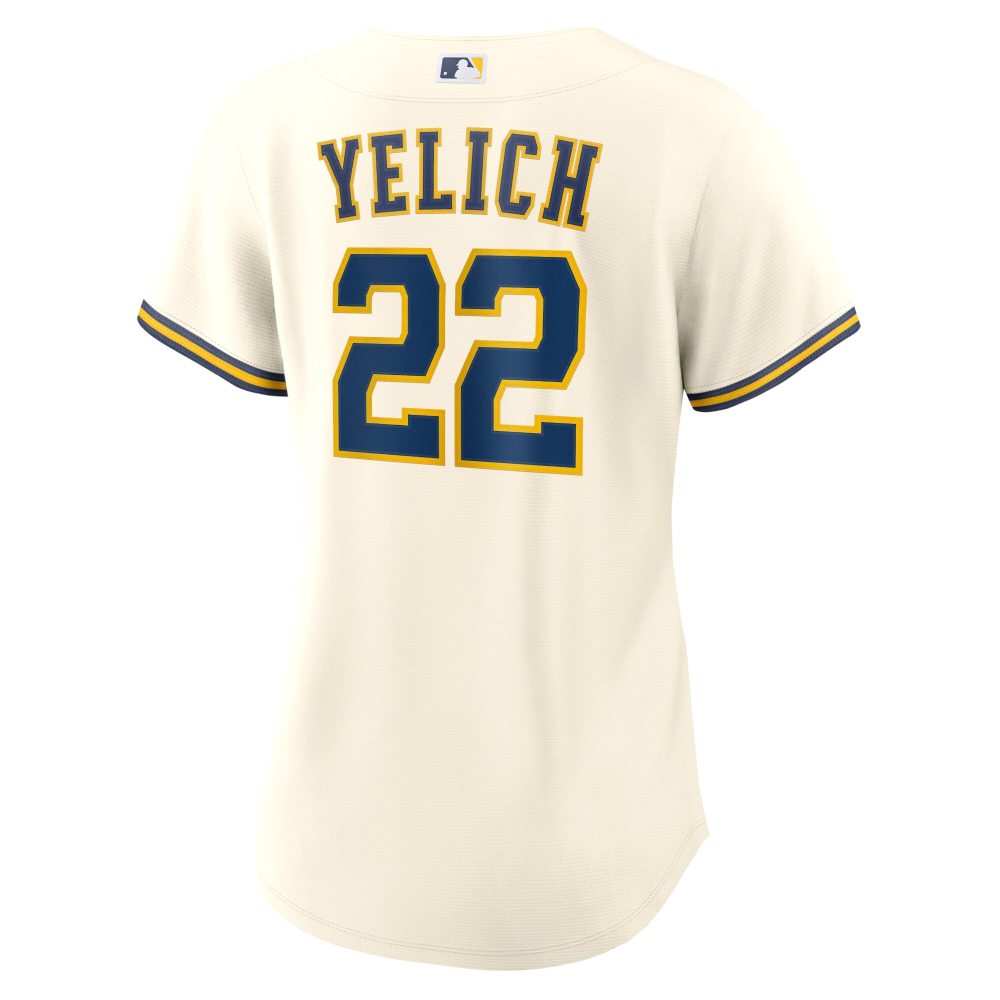 Milwaukee Brewers Christian Yelich Cream Home Player MLB Jersey Women's