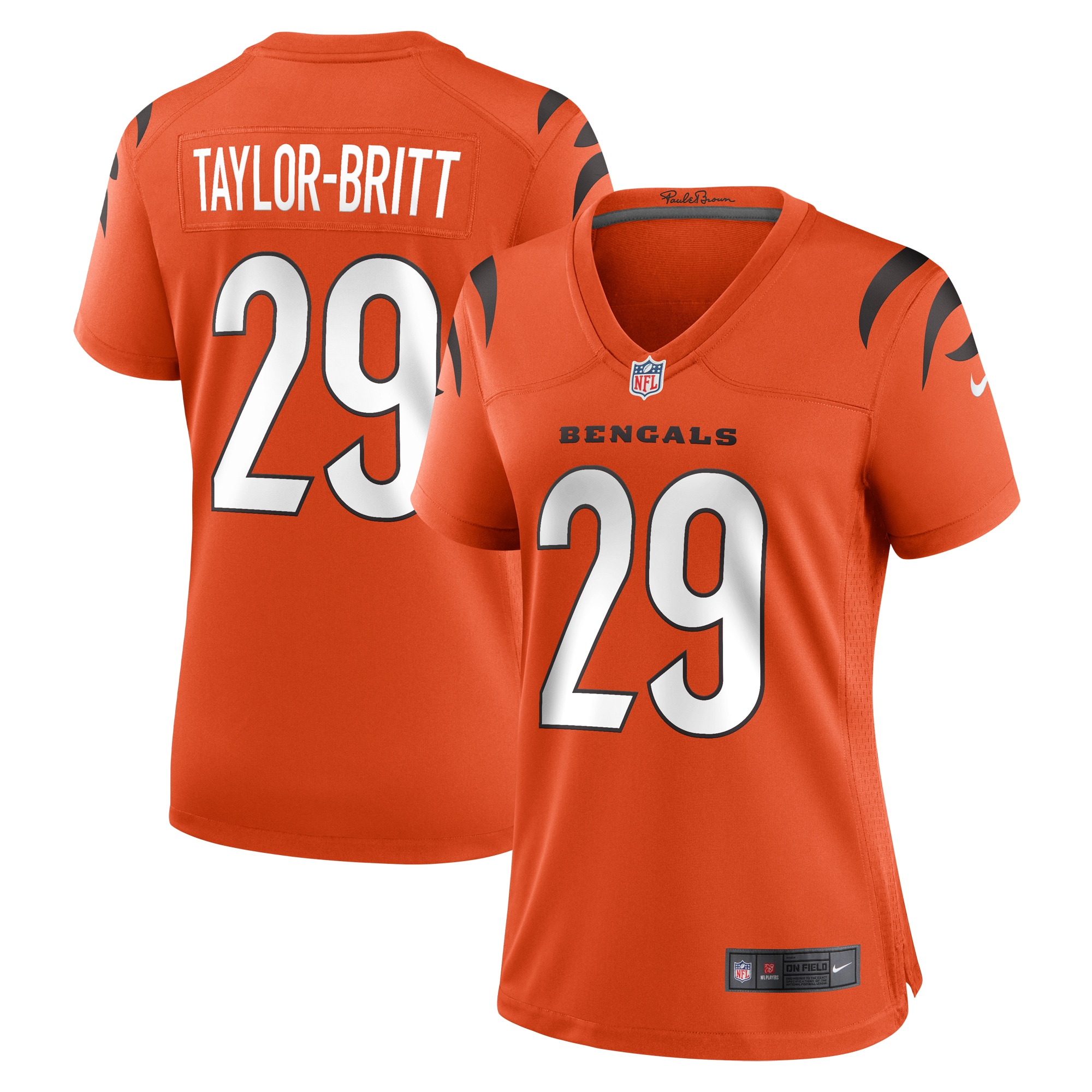 Cincinnati Bengals Cam Taylor-Britt Orange Alternate Game NFL Jersey Women's