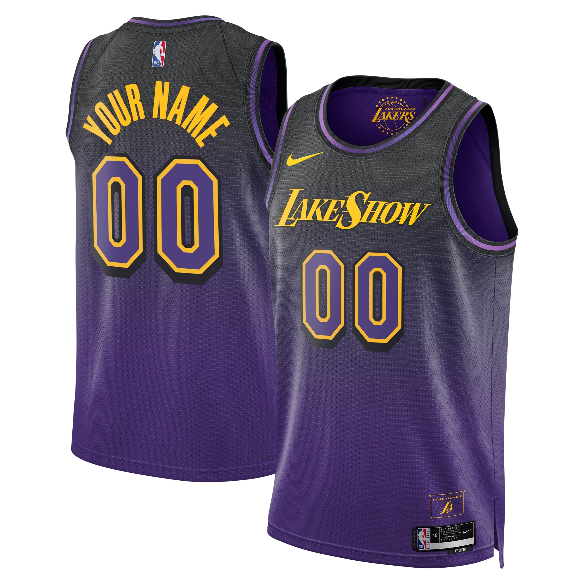 Los Angeles Lakers City Edition Swingman 2024 Custom Unisex NBA Jersey Unisex