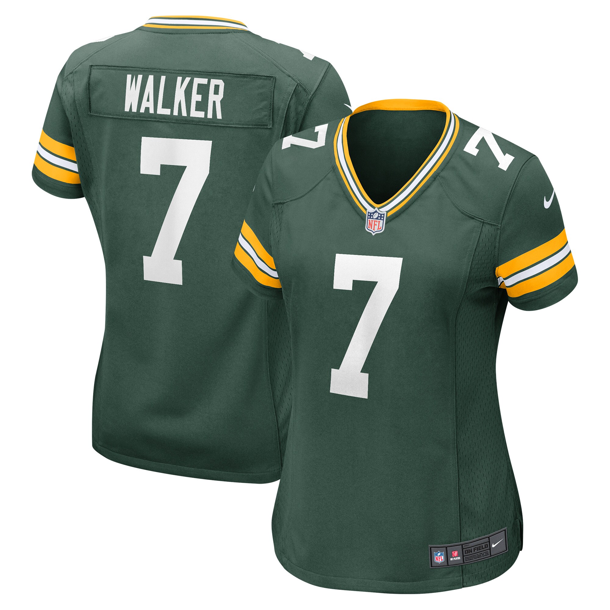 Green Bay Packers Quay Walker Green Player Game NFL Jersey Women's