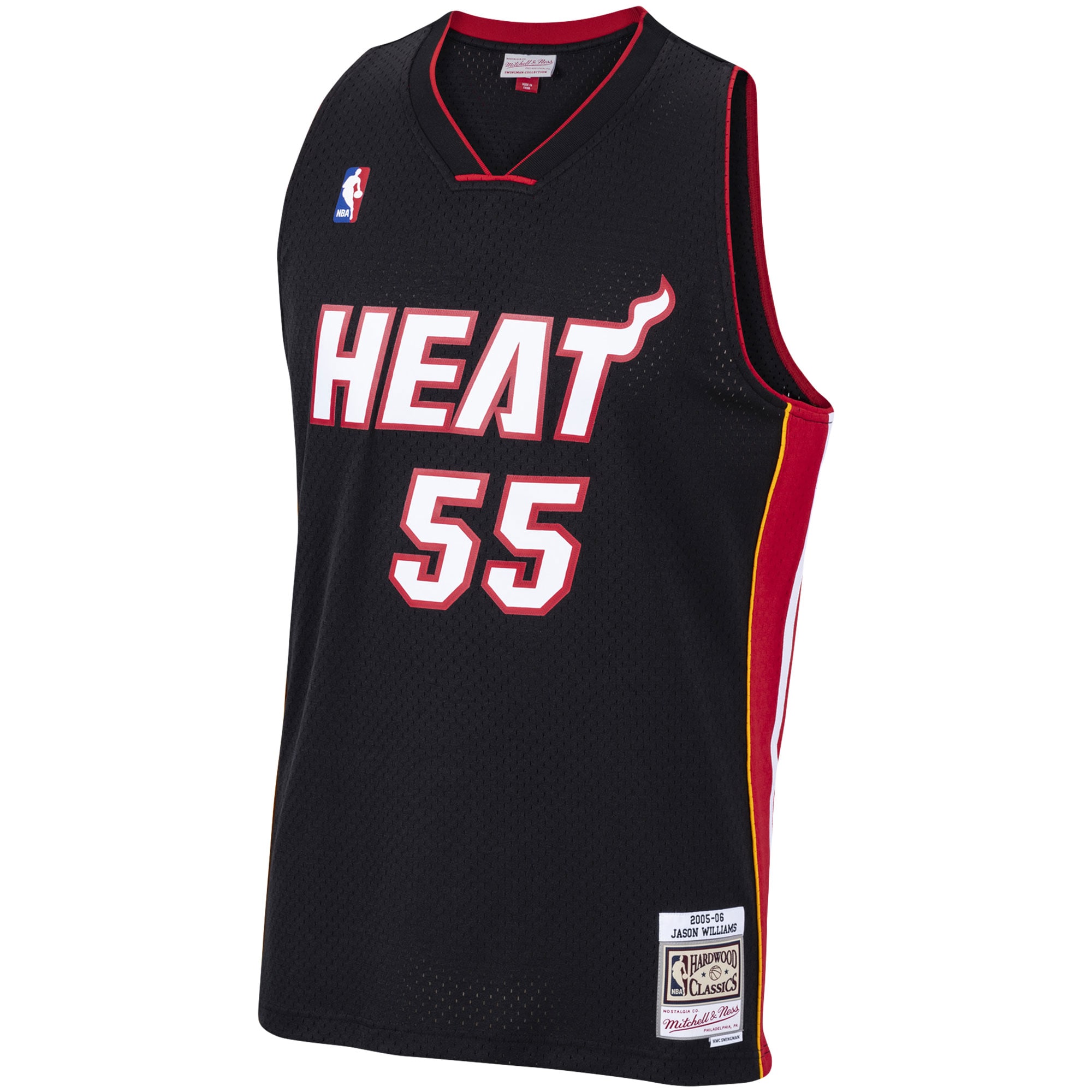 Mitchell Ness Jason Williams Black Miami Heat 2005-06 Hardwood Classics Swingman NBA Jersey Men's