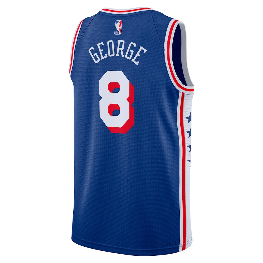 Paul George 8 Philadelphia 76ers Unisex 2024 Offseason Addition Swingman Royal NBA Jersey Unisex
