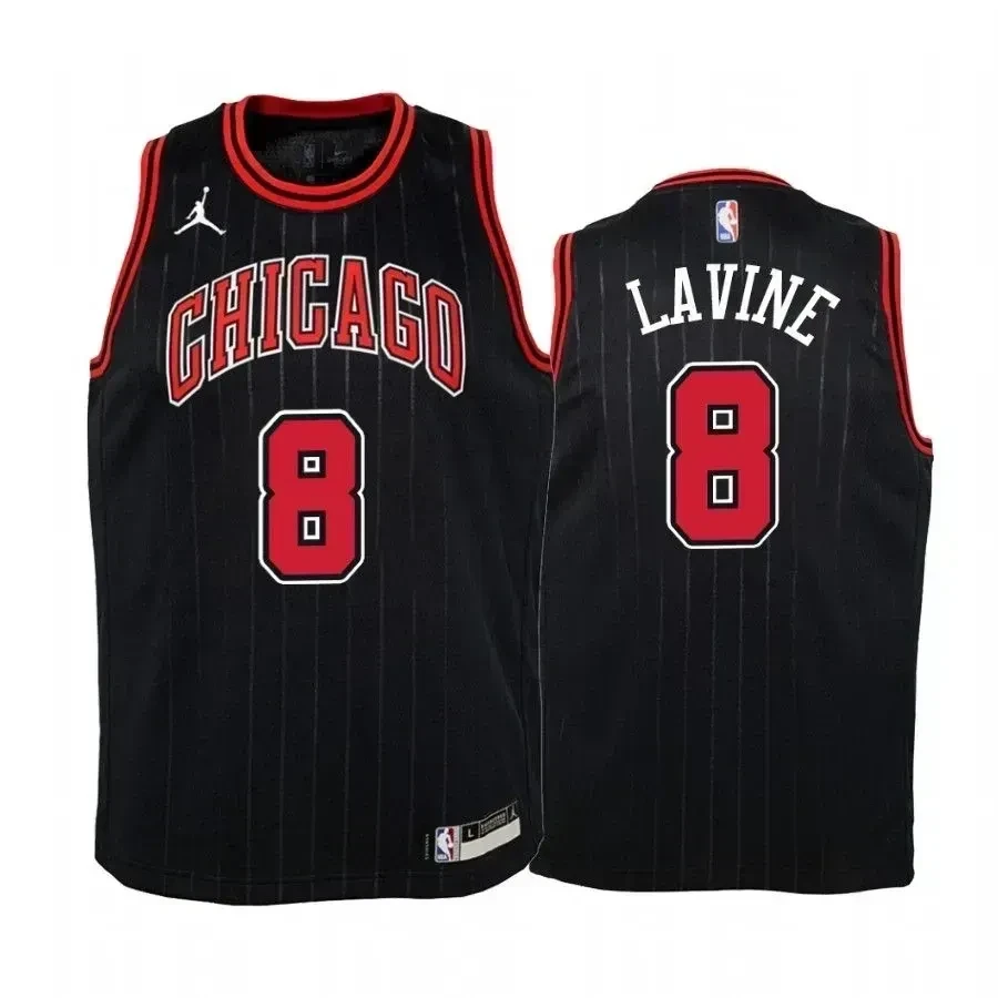 Zach Lavine Chicago Bulls Black Statet Jumpman NBA Jersey Youth