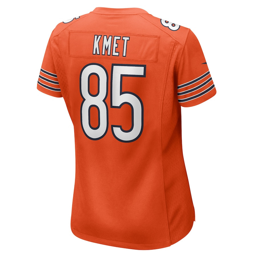 Cole Kmet 85 Chicago Bears Alternate Game Orange NFL Jersey Women's