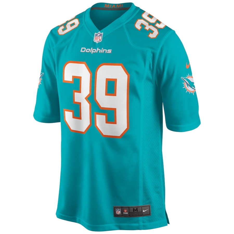 Larry Csonka 39 Miami Dolphins Game Retired Aqua NFL Jersey Men's
