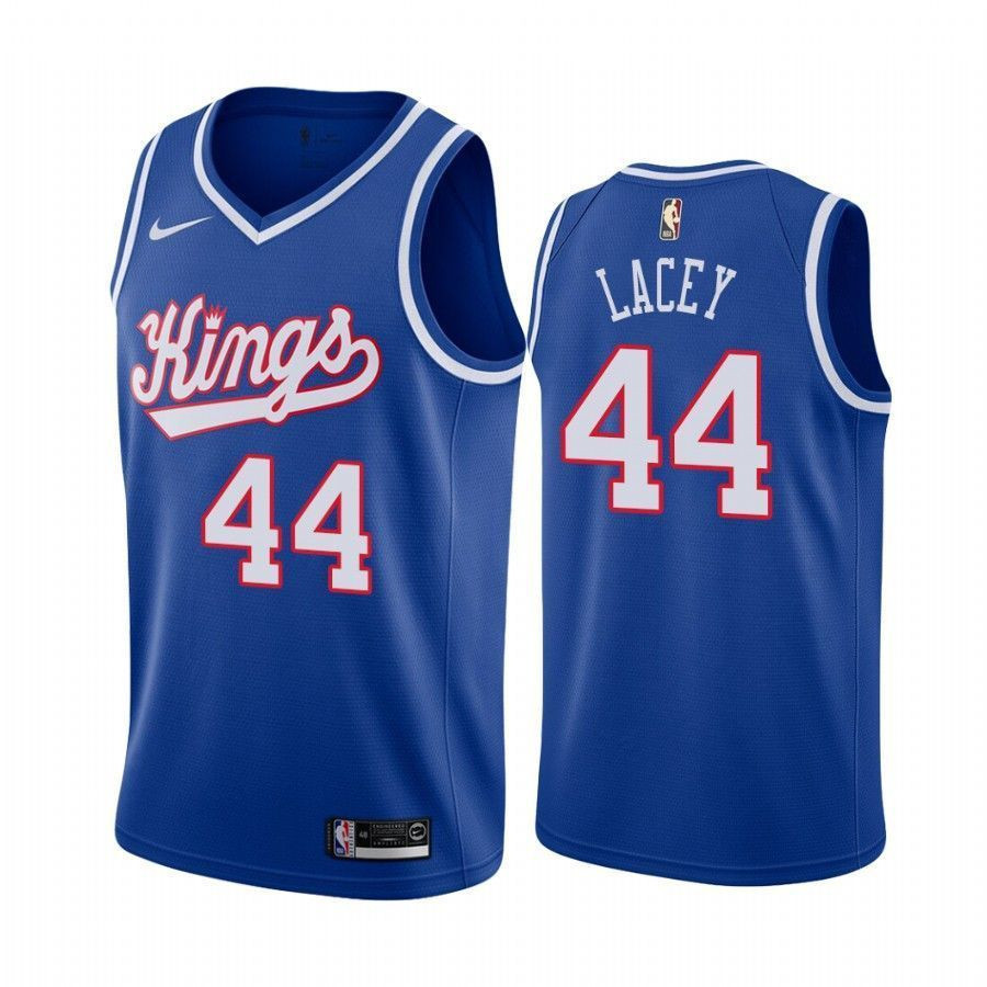 Sacramento Kings Sam Lacey 44 Blue Throwback NBA Jersey Men's
