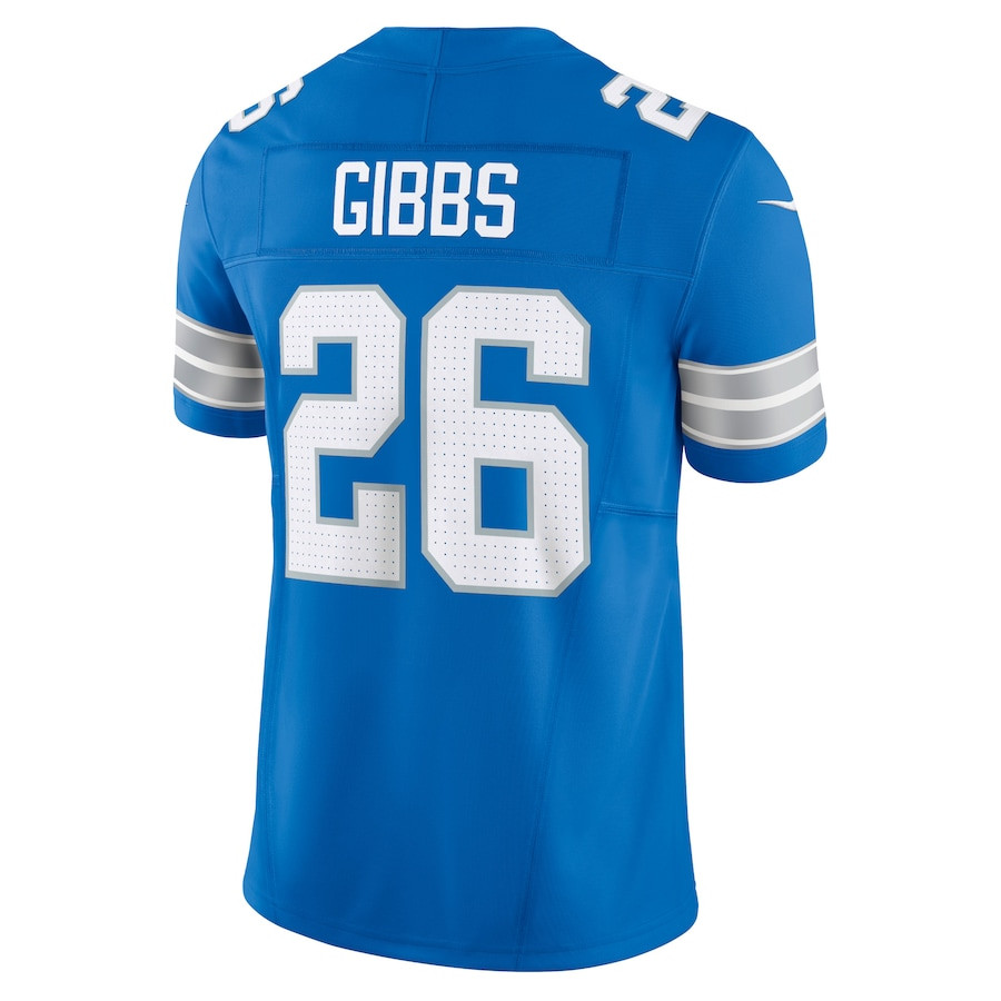 Jahmyr Gibbs 26 Detroit Lions Vapor F.U.S.E. Limited Blue NFL Jersey Men's