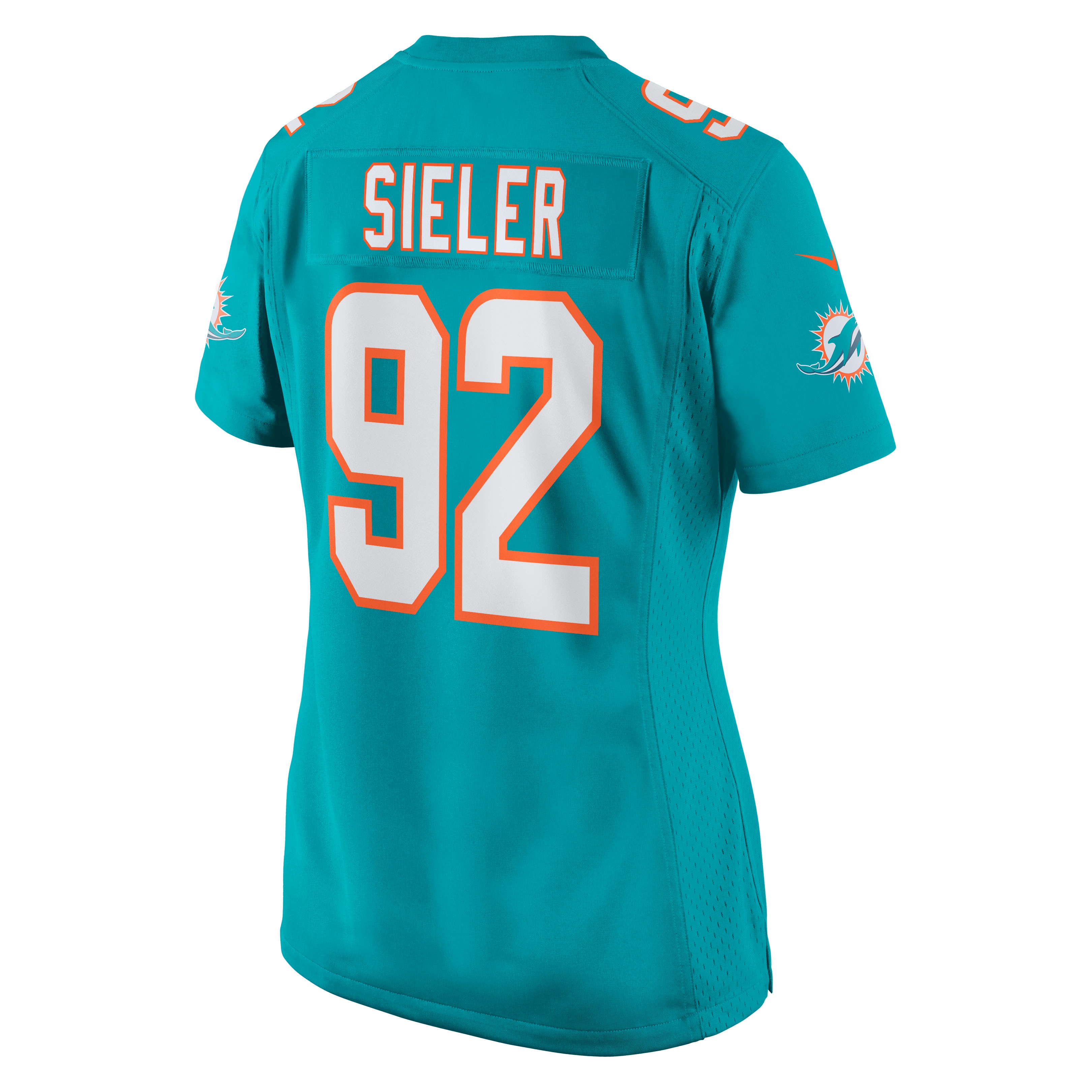 Miami Dolphins Zach Sieler Aqua Game NFL Jersey Women's
