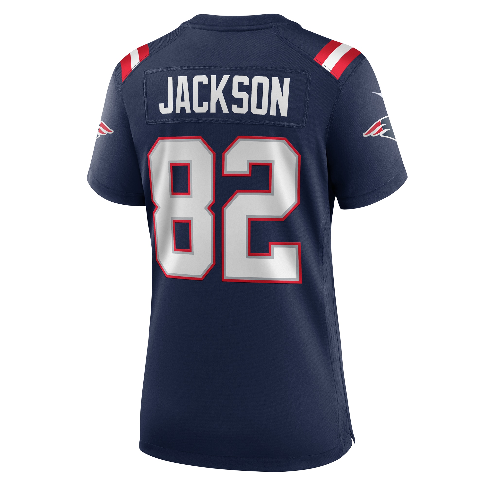 New England Patriots JaQuae Jackson Navy Game NFL Jersey Women's