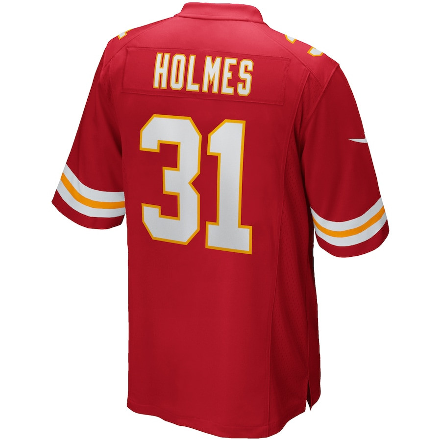 Priest Holmes 31 Kansas City Chiefs Game Retired Red NFL Jersey Men's