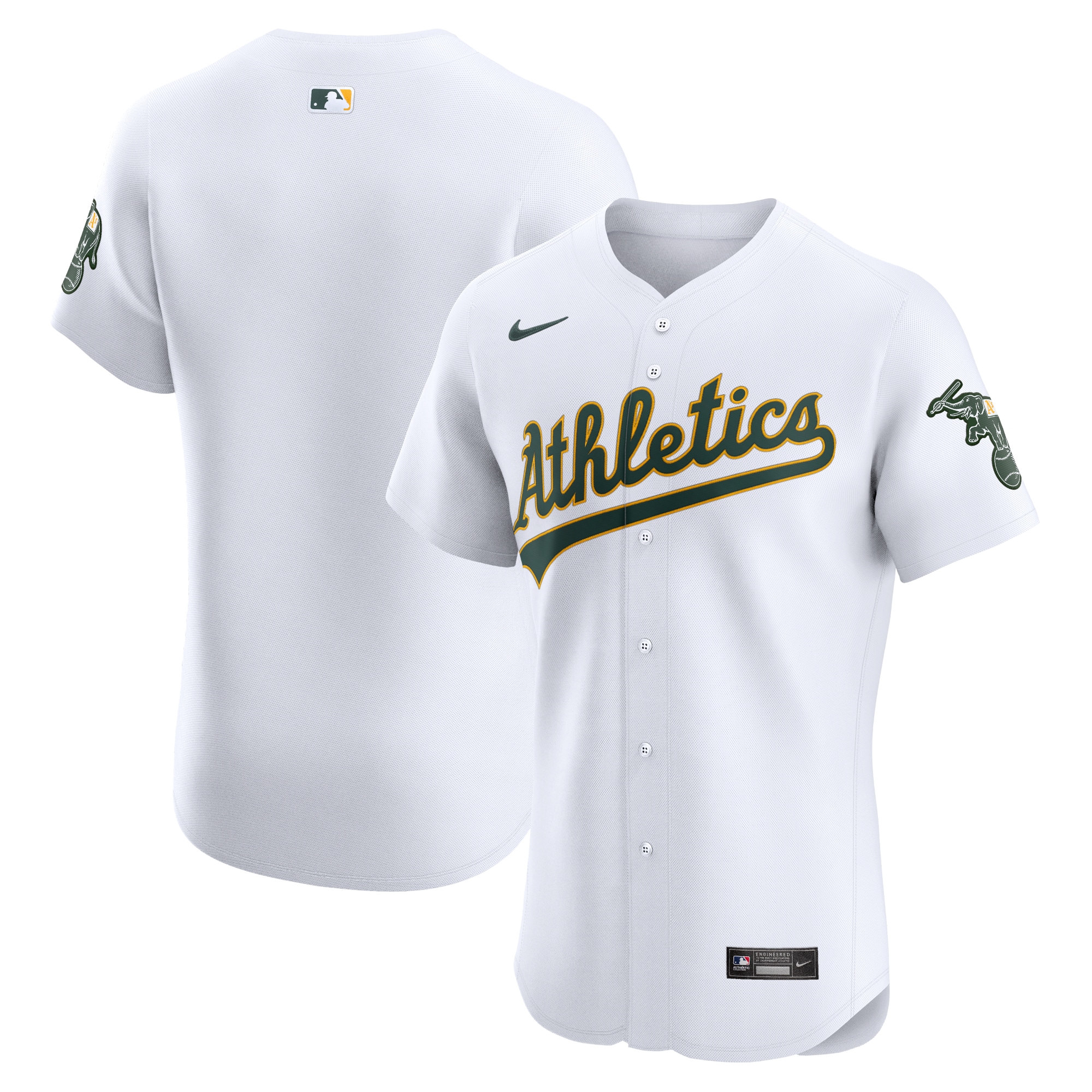 Oakland Athletics White Home Elite MLB Jersey Men's
