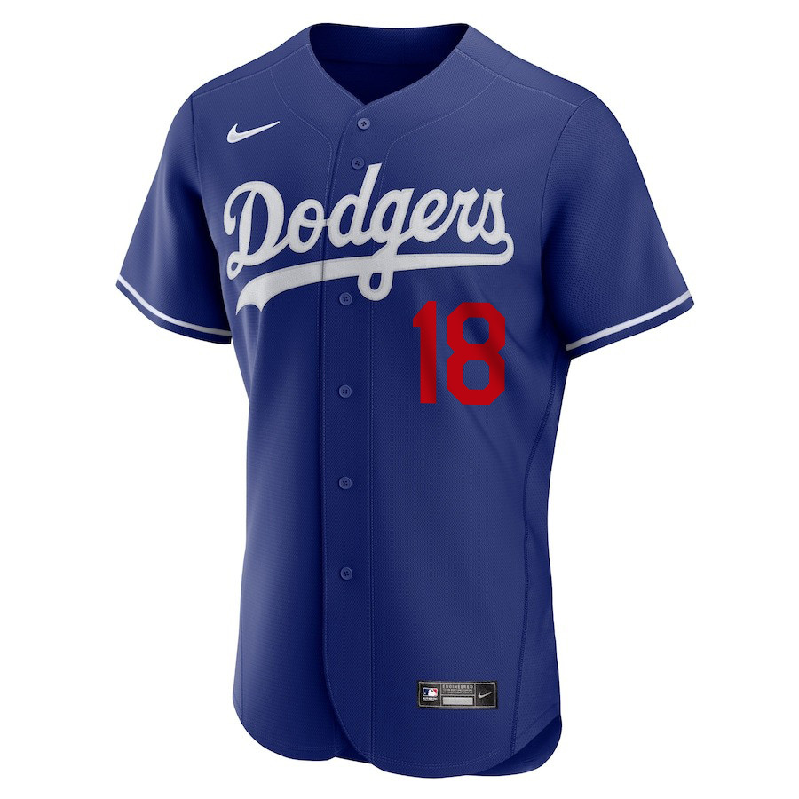 Yoshinobu Yamamoto 18 Los Angeles Dodgers Alternate ELITE Royal MLB Jersey Men's