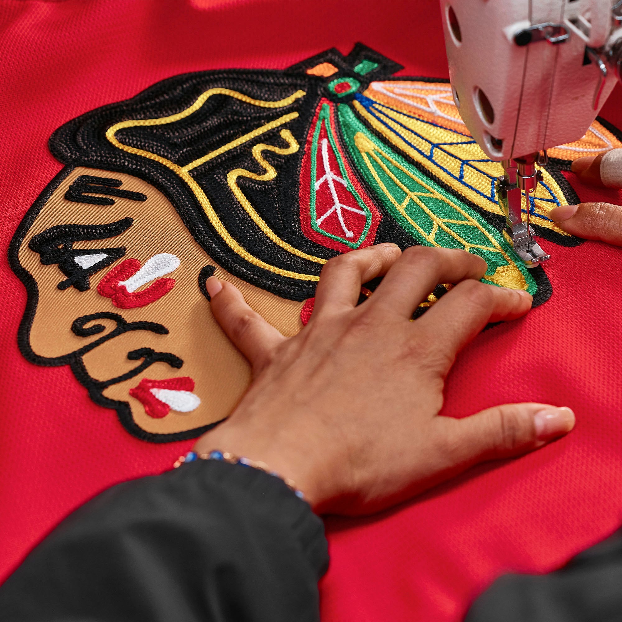 Chicago Blackhawks Red Home Pro Custom NHL Jersey Men's