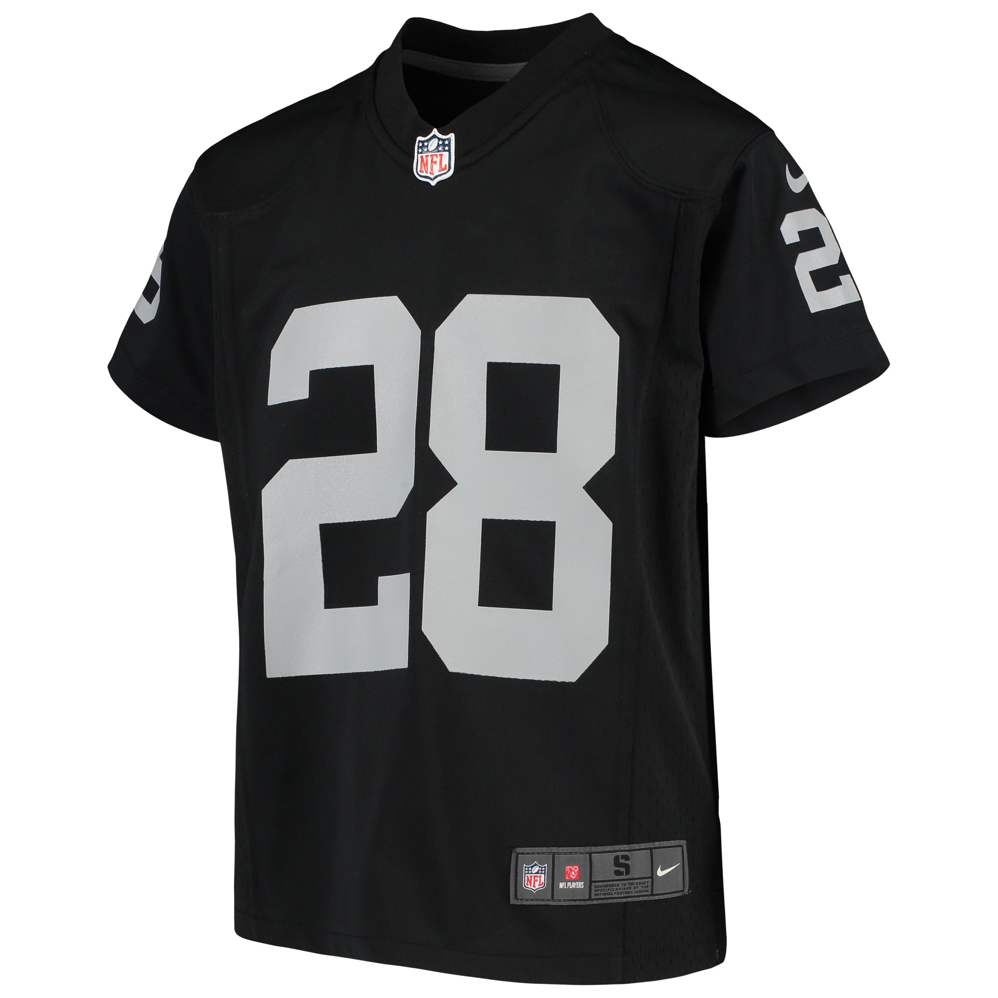 Las Vegas Raiders Josh Jacobs Black Game NFL Jersey Youth