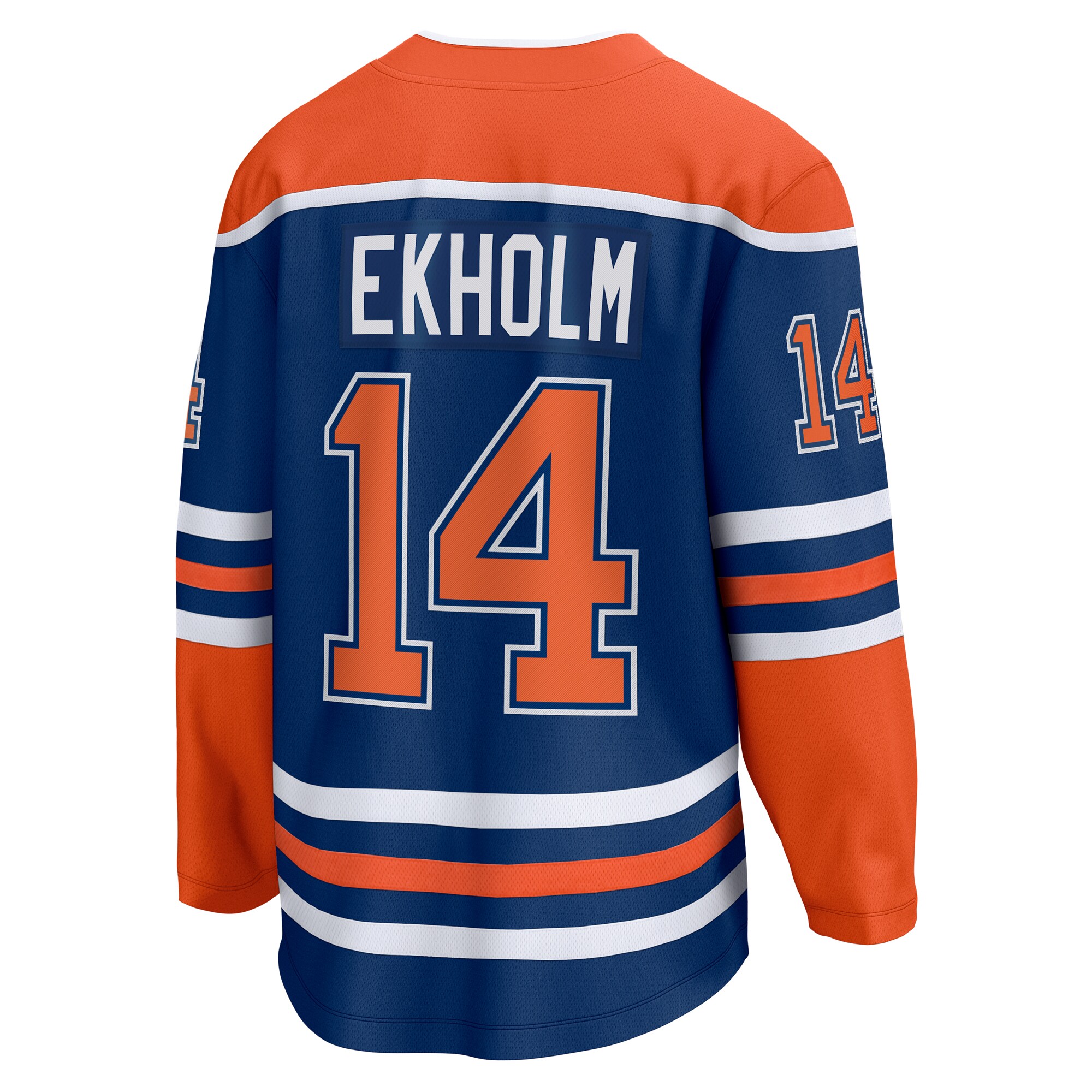 Edmonton Oilers Mattias Ekholm Royal Home Breakaway NHL Jersey Men's