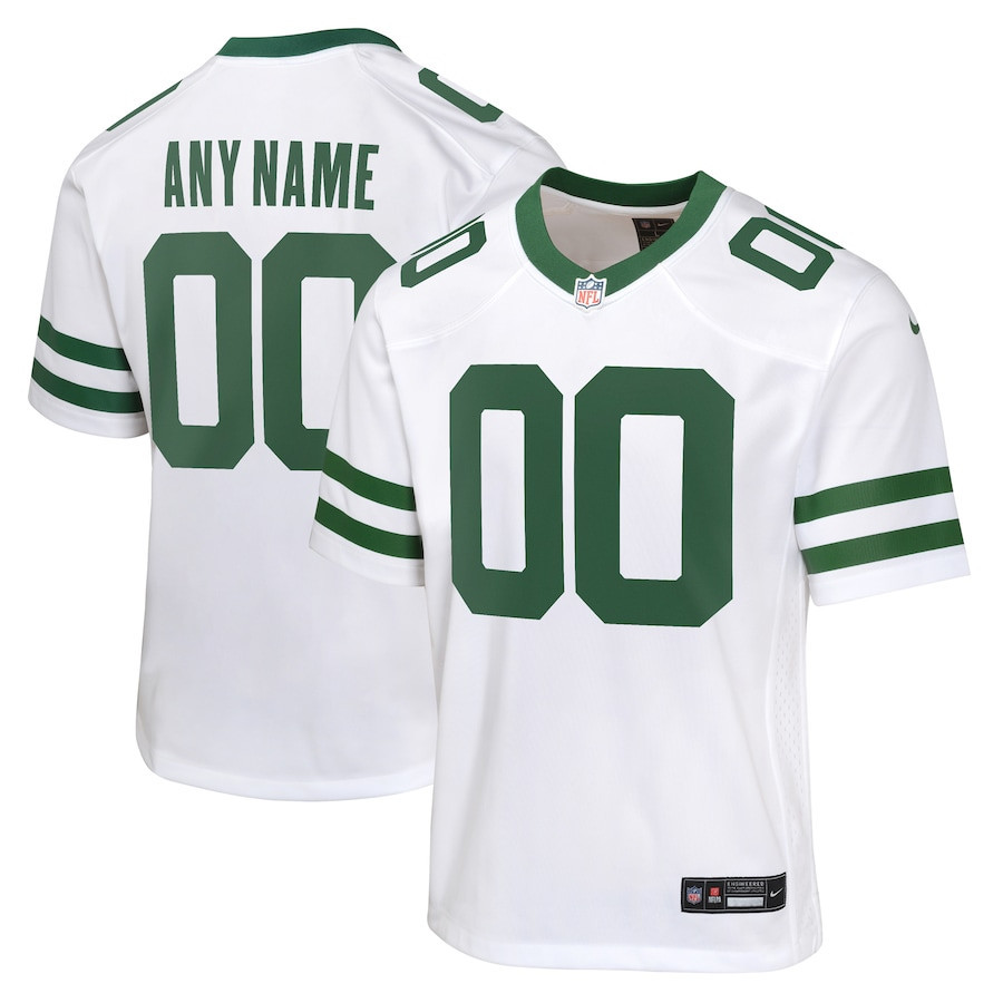 New York Jets Game Custom, Legacy White NFL Jersey Youth