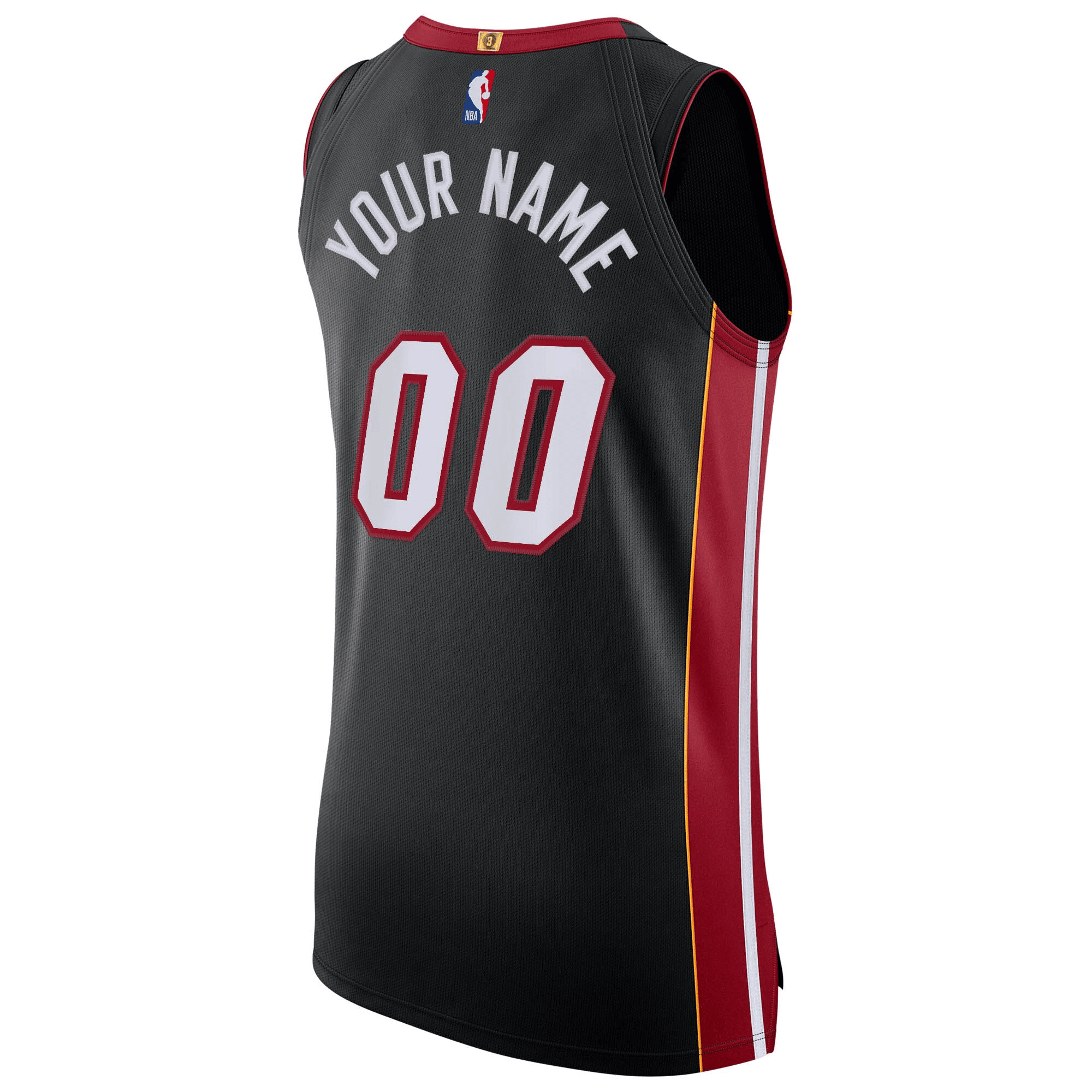 Miami Heat Custom Black Icon Edition NBA Jersey Men's