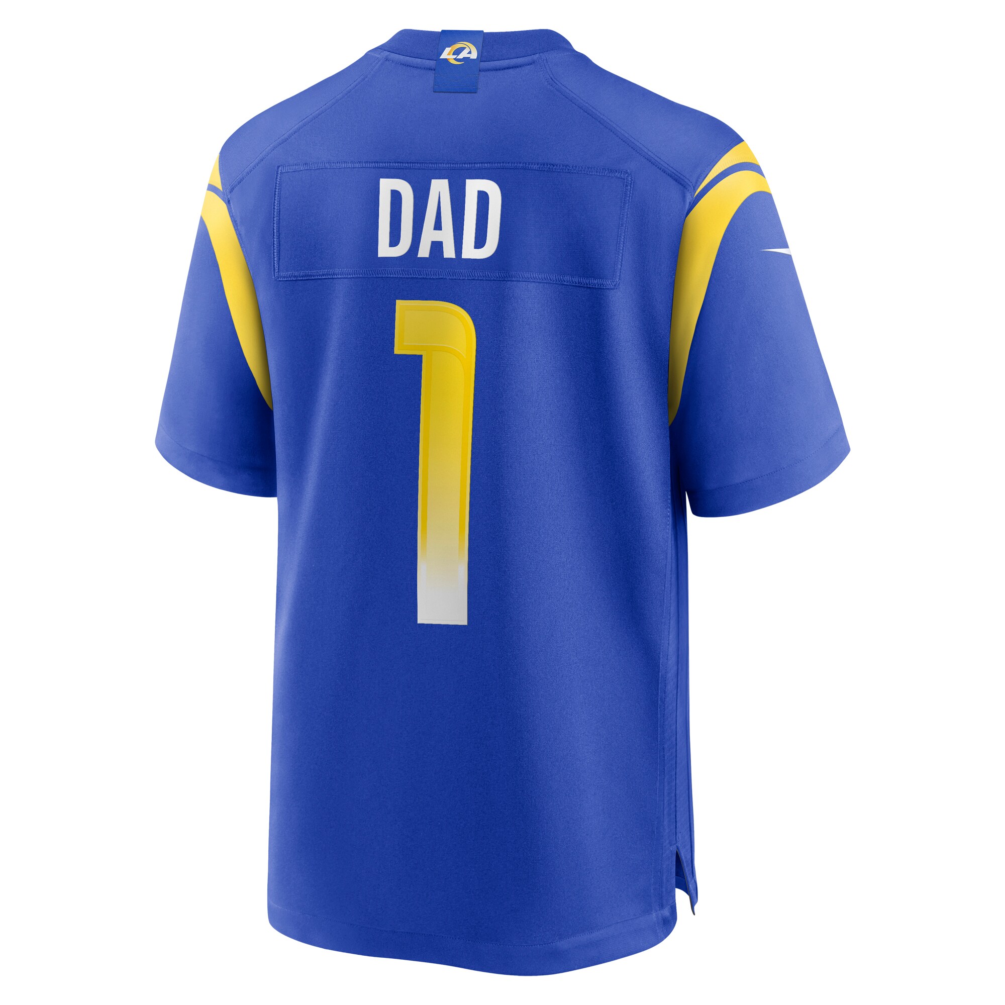 Los Angeles Rams Number 1 Dad Royal Game NFL Jersey Men's