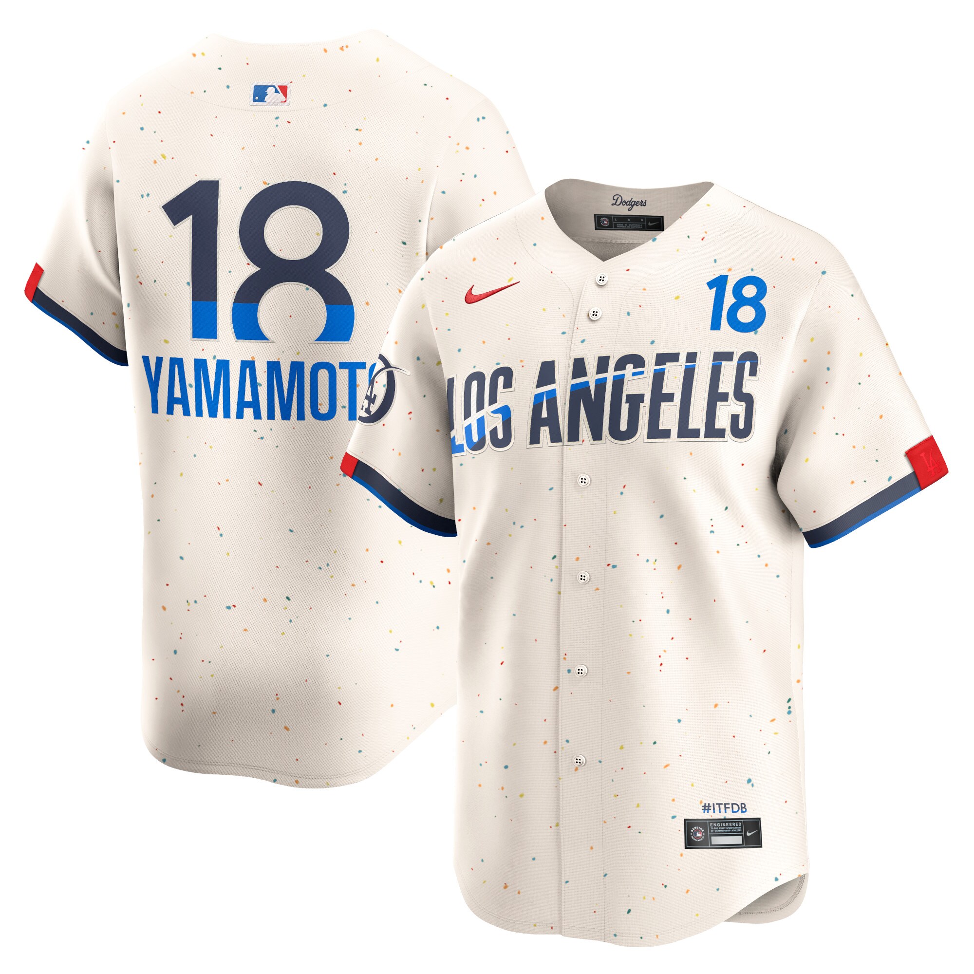 Los Angeles Dodgers Yoshinobu Yamamoto Cream 2024 City Connect Limited Player MLB Jersey Men's