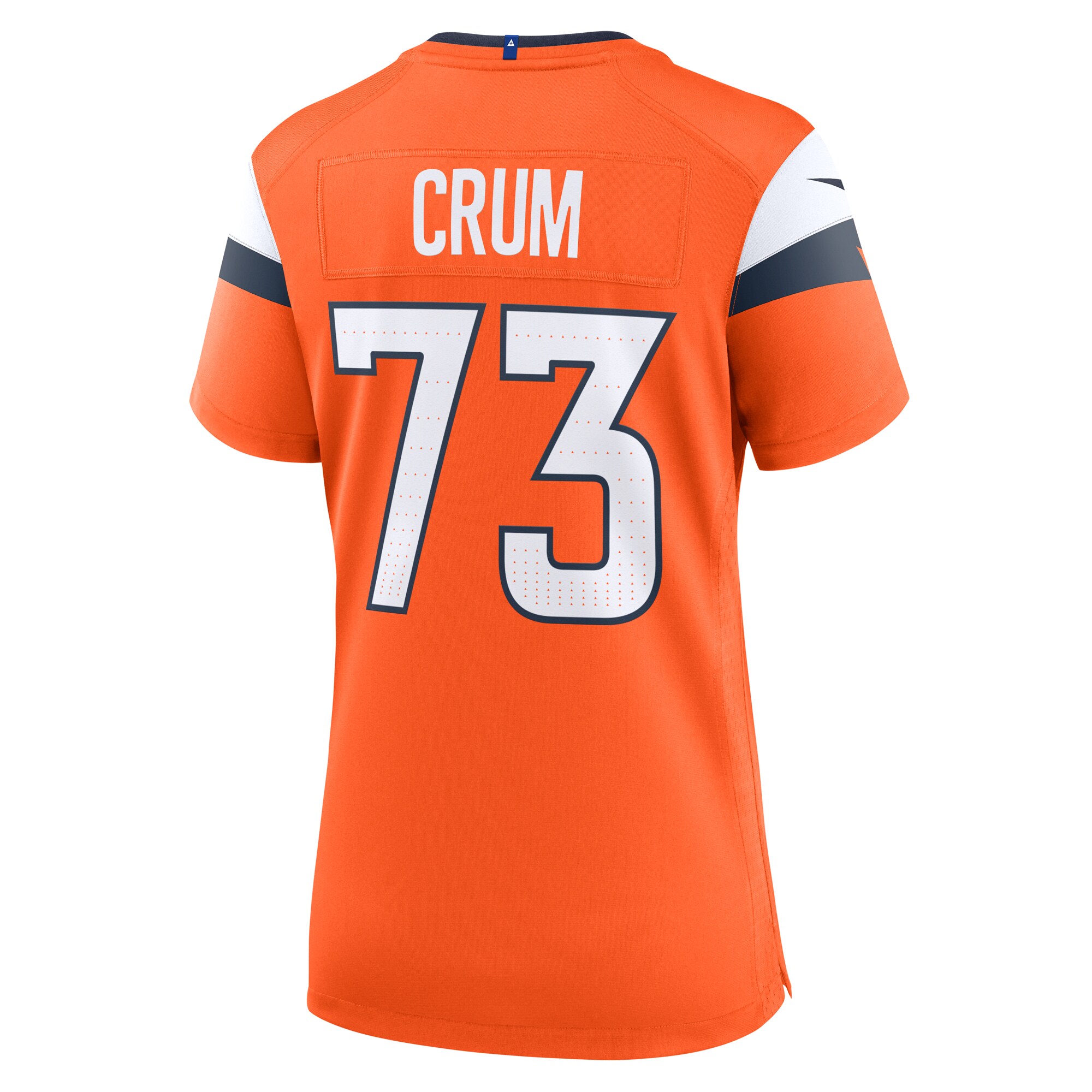 Denver Broncos Frank Crum Orange Team Game NFL Jersey Women's